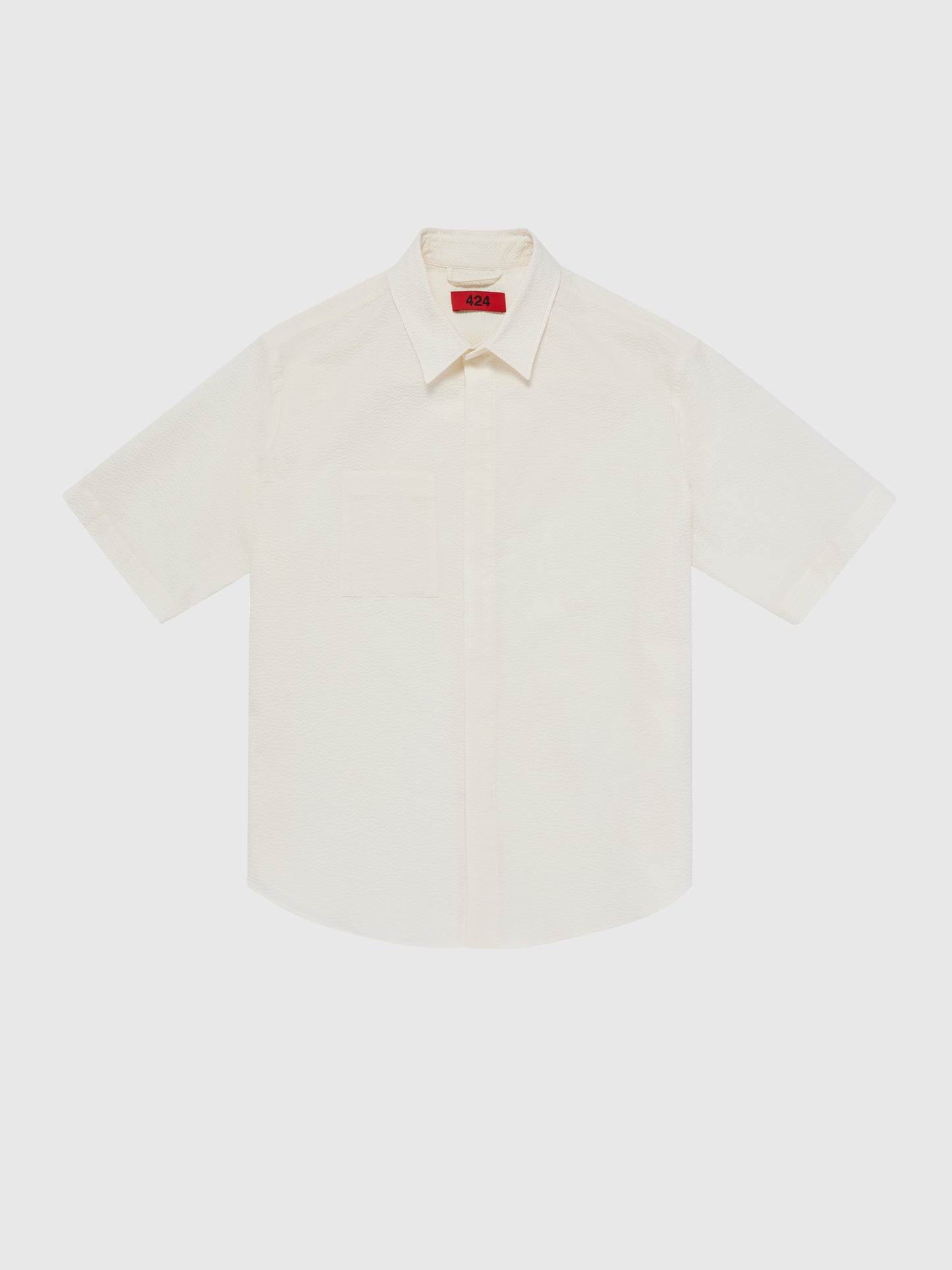 OFFWHITE SHORT SLEEVE BUTTON UP