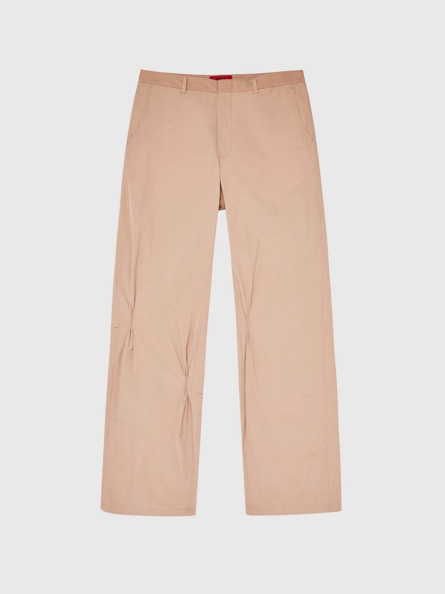 BEIGE PLEATED TROUSERS