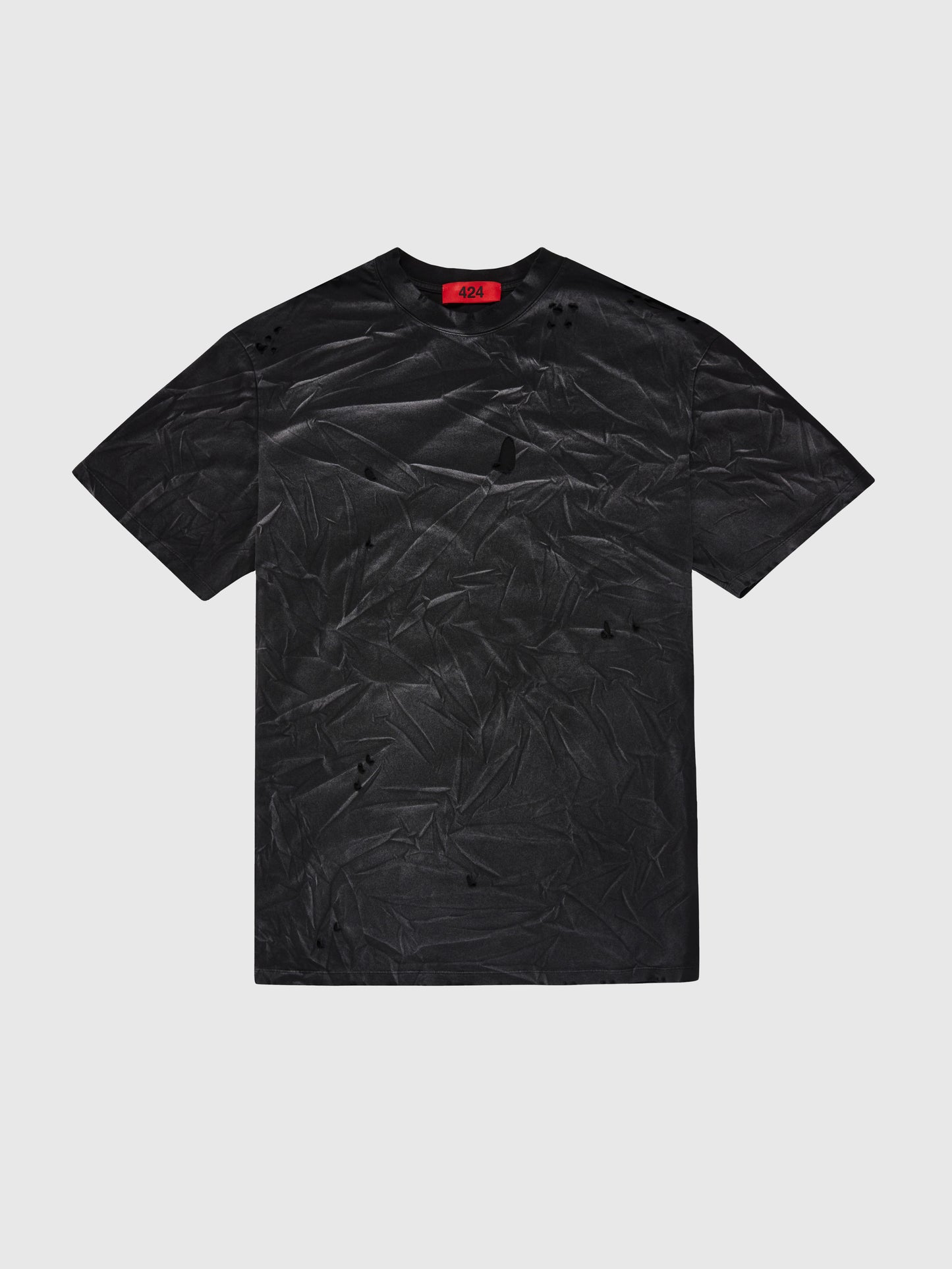 BLACK DISTRESSED TEE