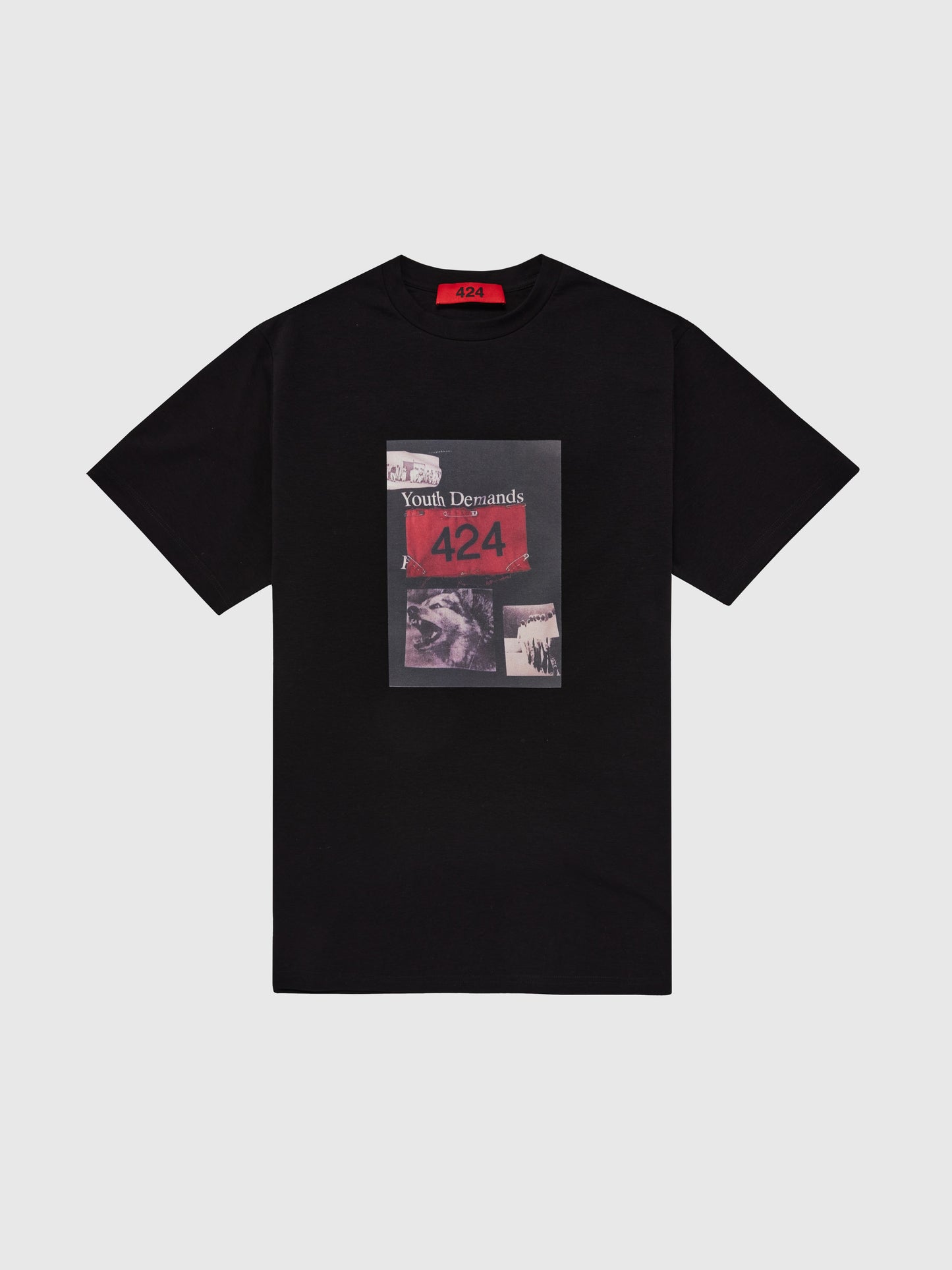 BLACK "YOUTH DEMANDS" GRAPHIC TEE
