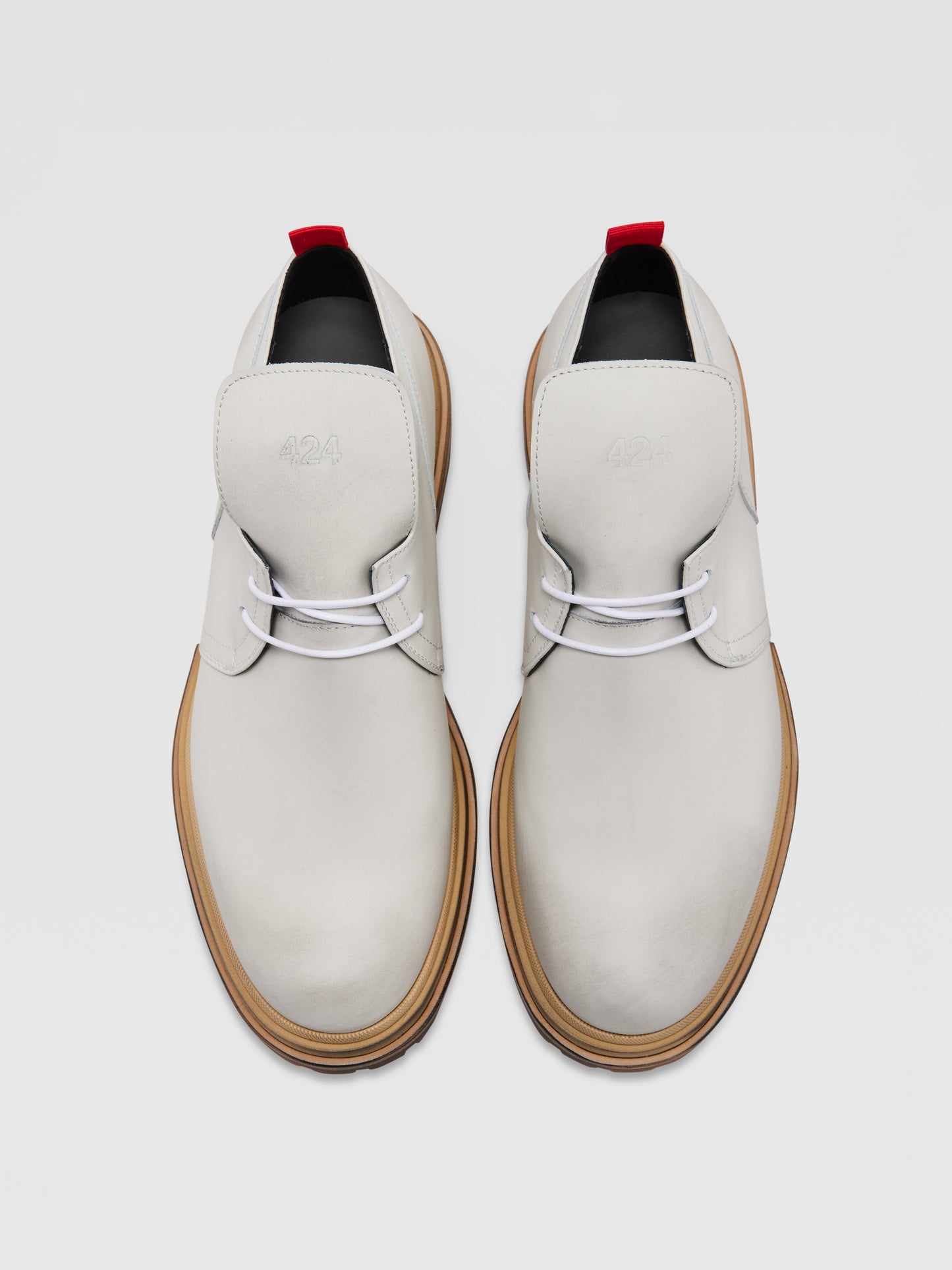 OFFWHITE LEATHER DERBYS