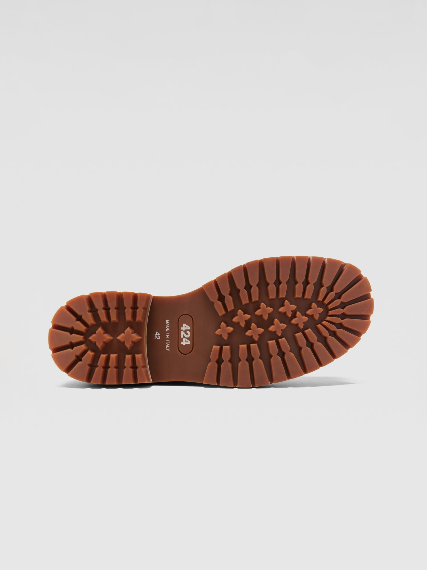 ORANGE SUEDE LEATHER LACE-UP BOOTS