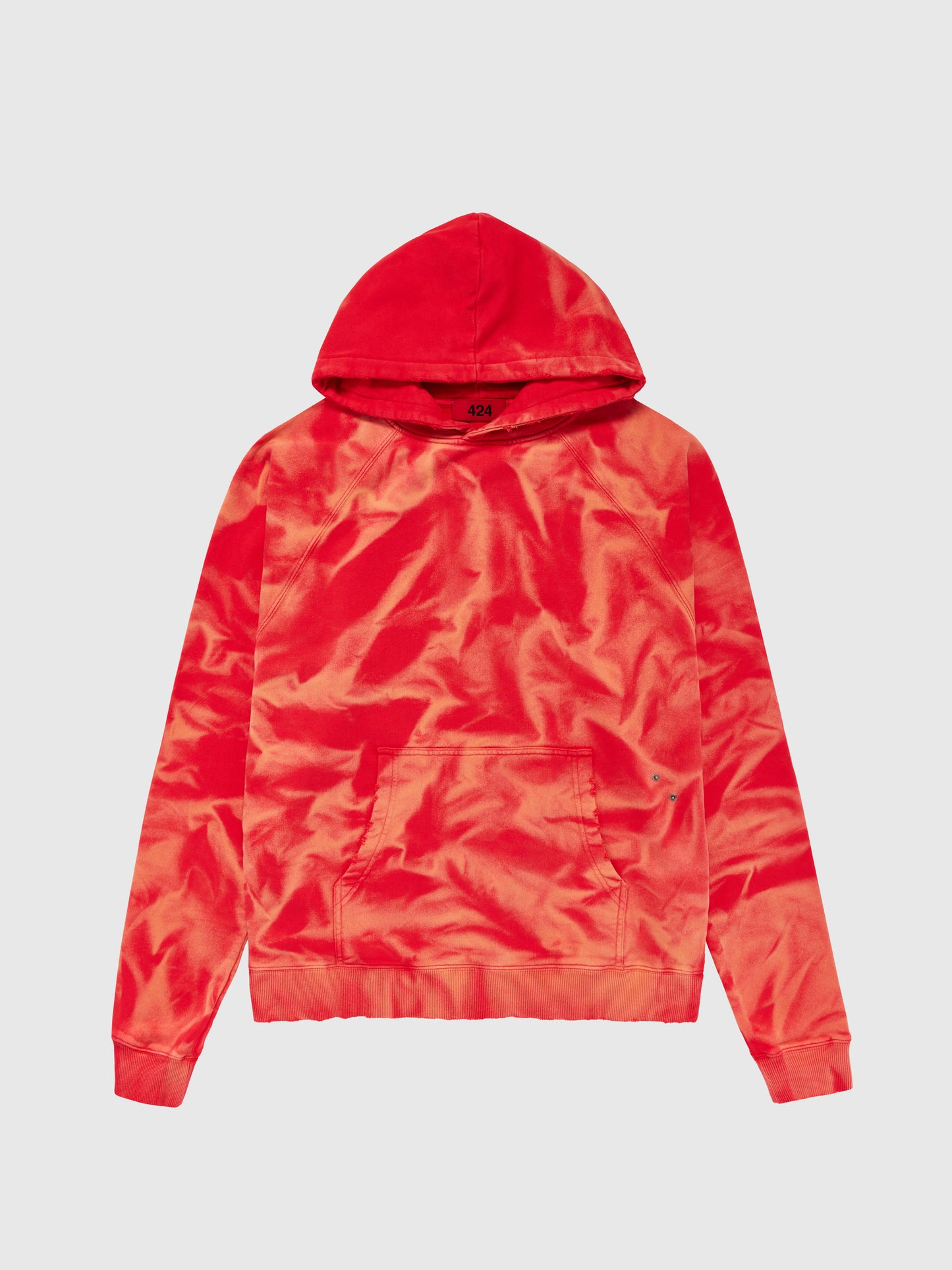 RED DISTRESSED HOODIE