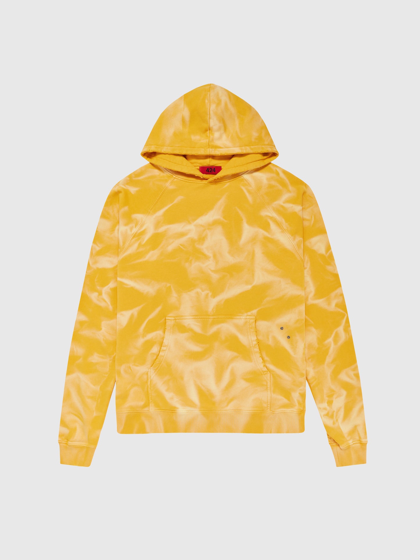 VARSITY YELLOW DISTRESSED HOODIE