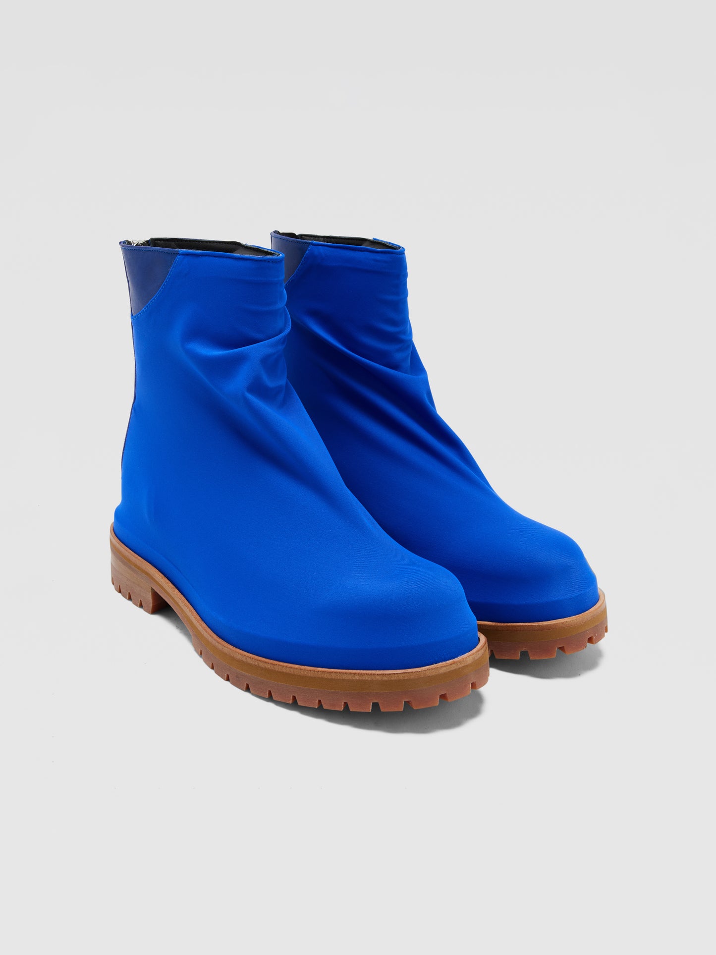 BLUE PLEATED MARATHON BOOTS