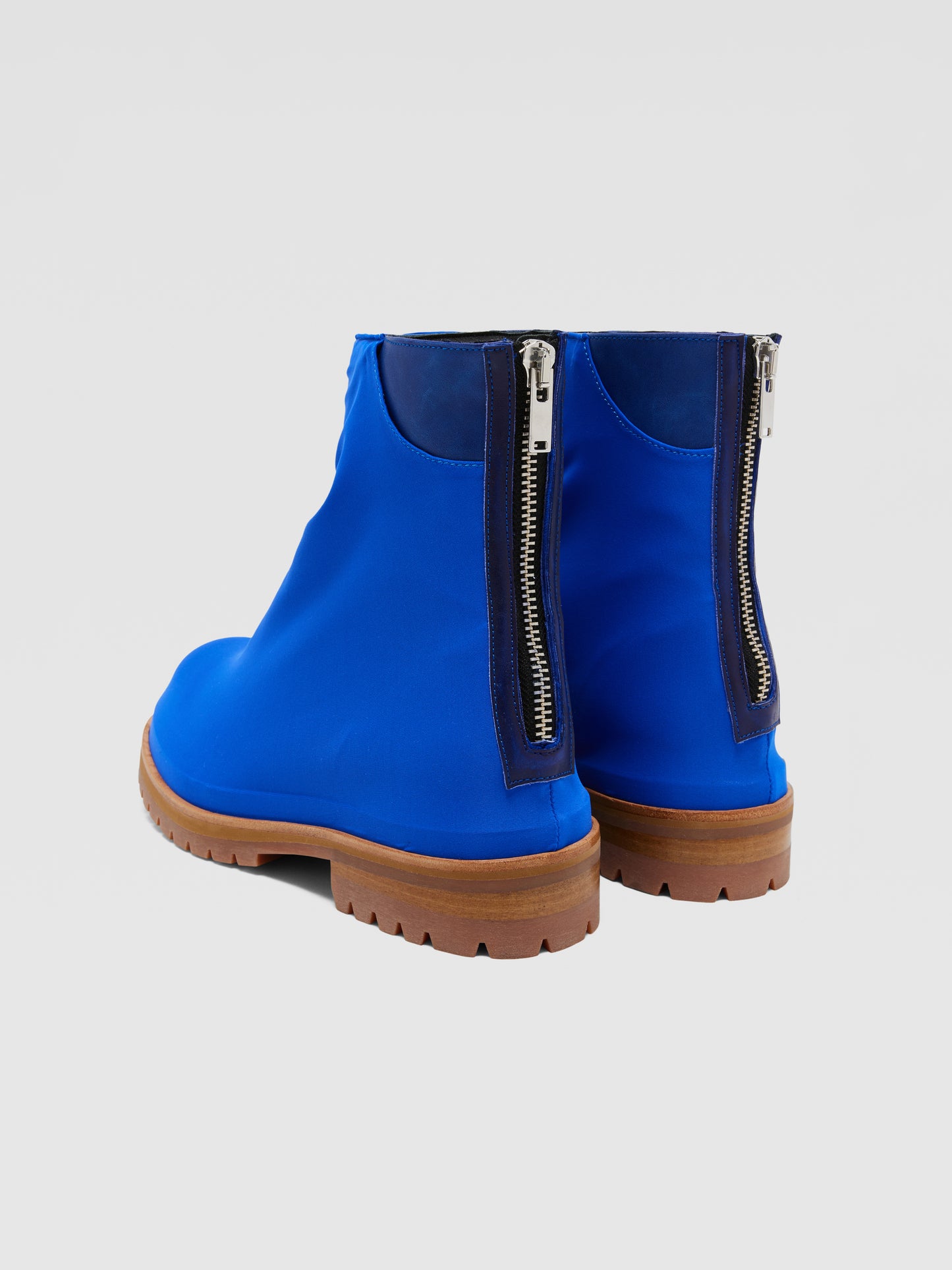 BLUE PLEATED MARATHON BOOTS