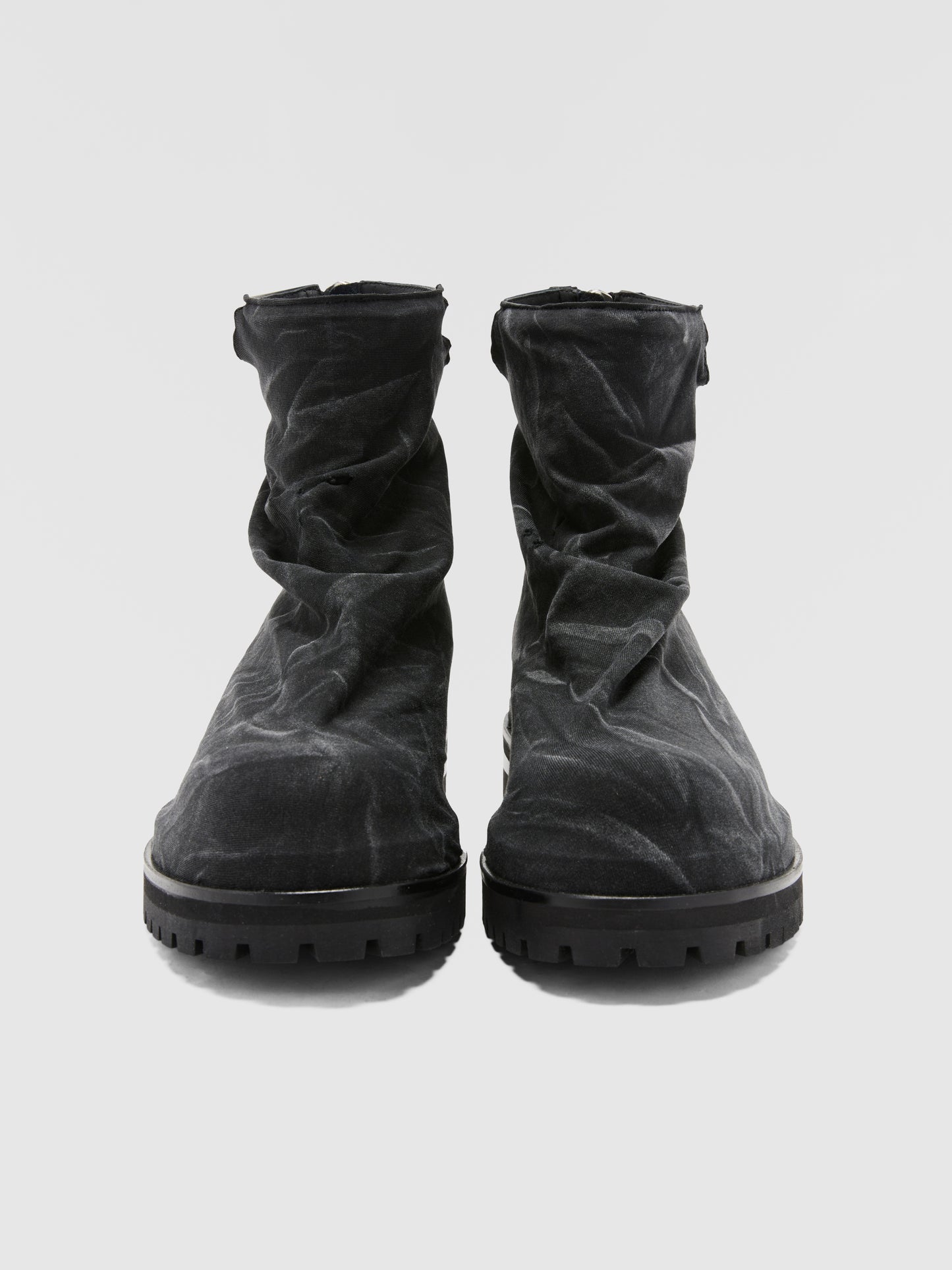 BLACK DISTRESSED OVERLAY MARATHON BOOTS