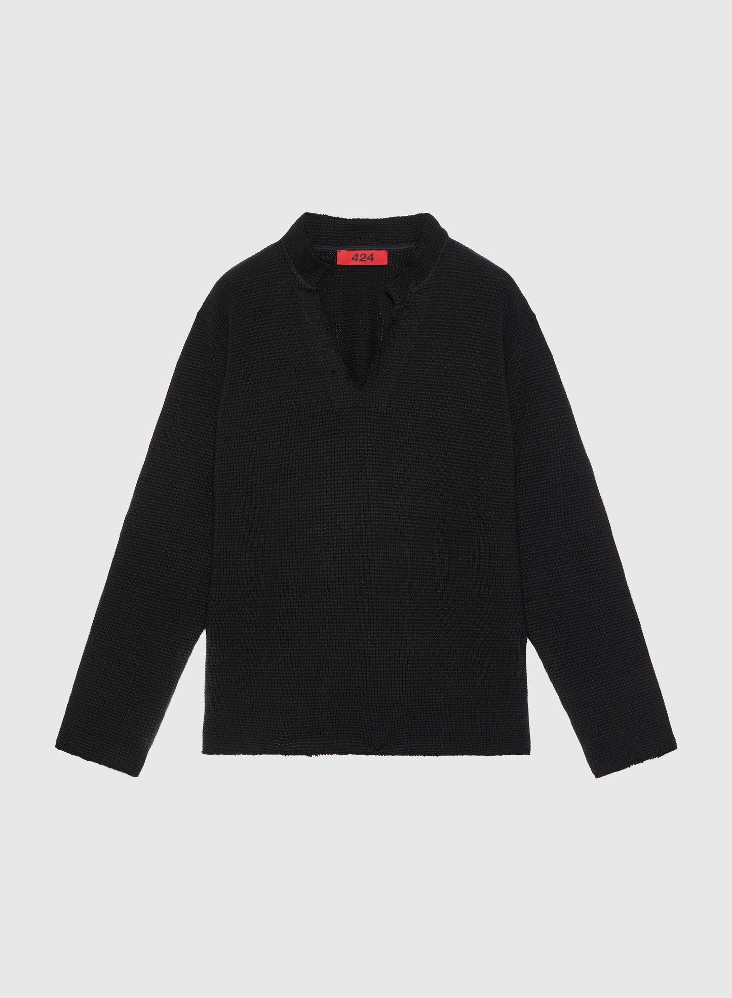 L/S THERMAL FULL BLACK WASHED