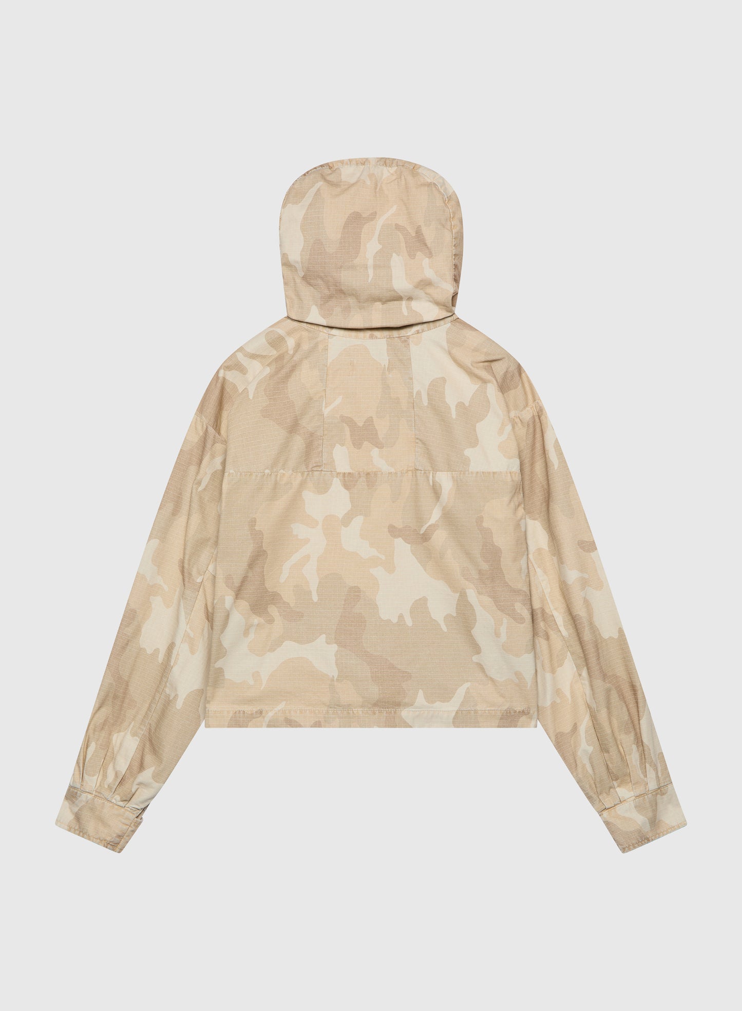 424 CROPPED PARKA SAND CAMO STONE WASHED