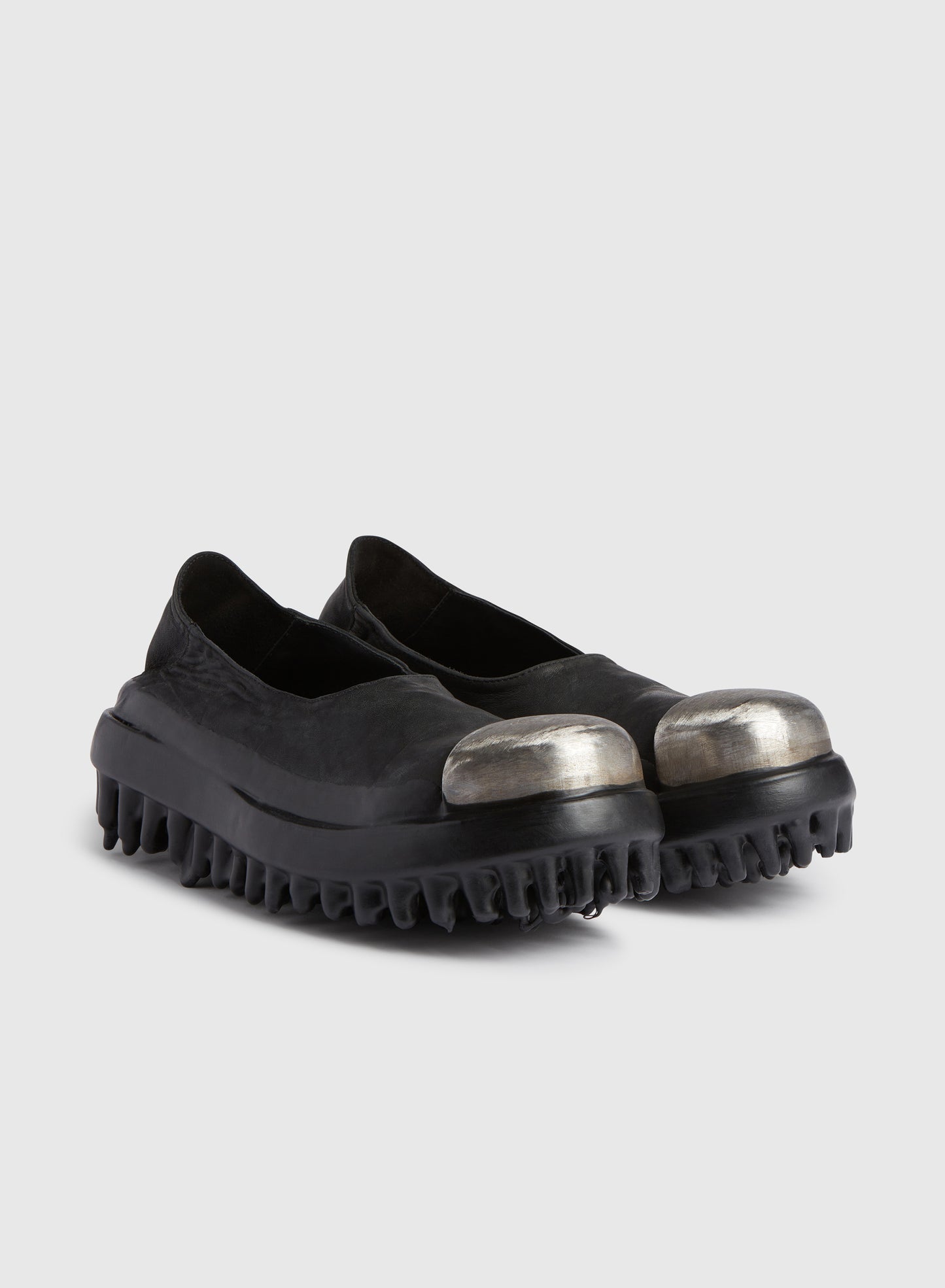 Miner Leather Slip On Black