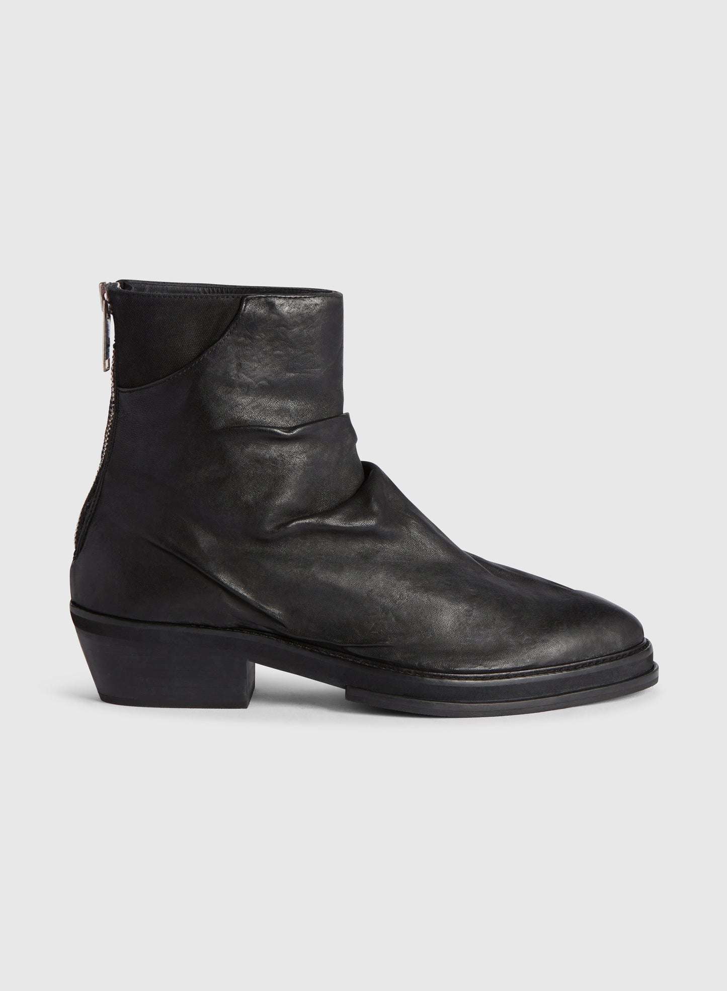 Leather Cowboy Boot Black