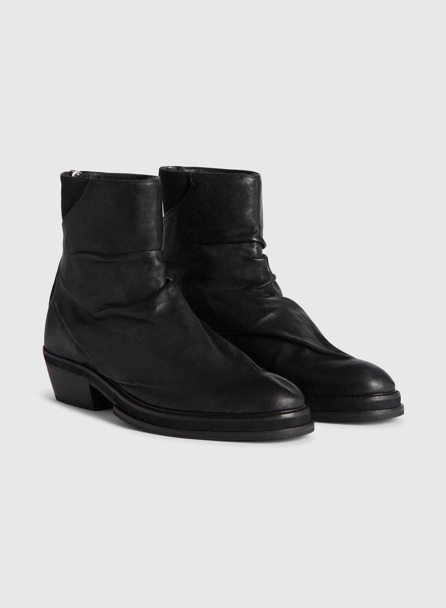 Leather Cowboy Boot Black