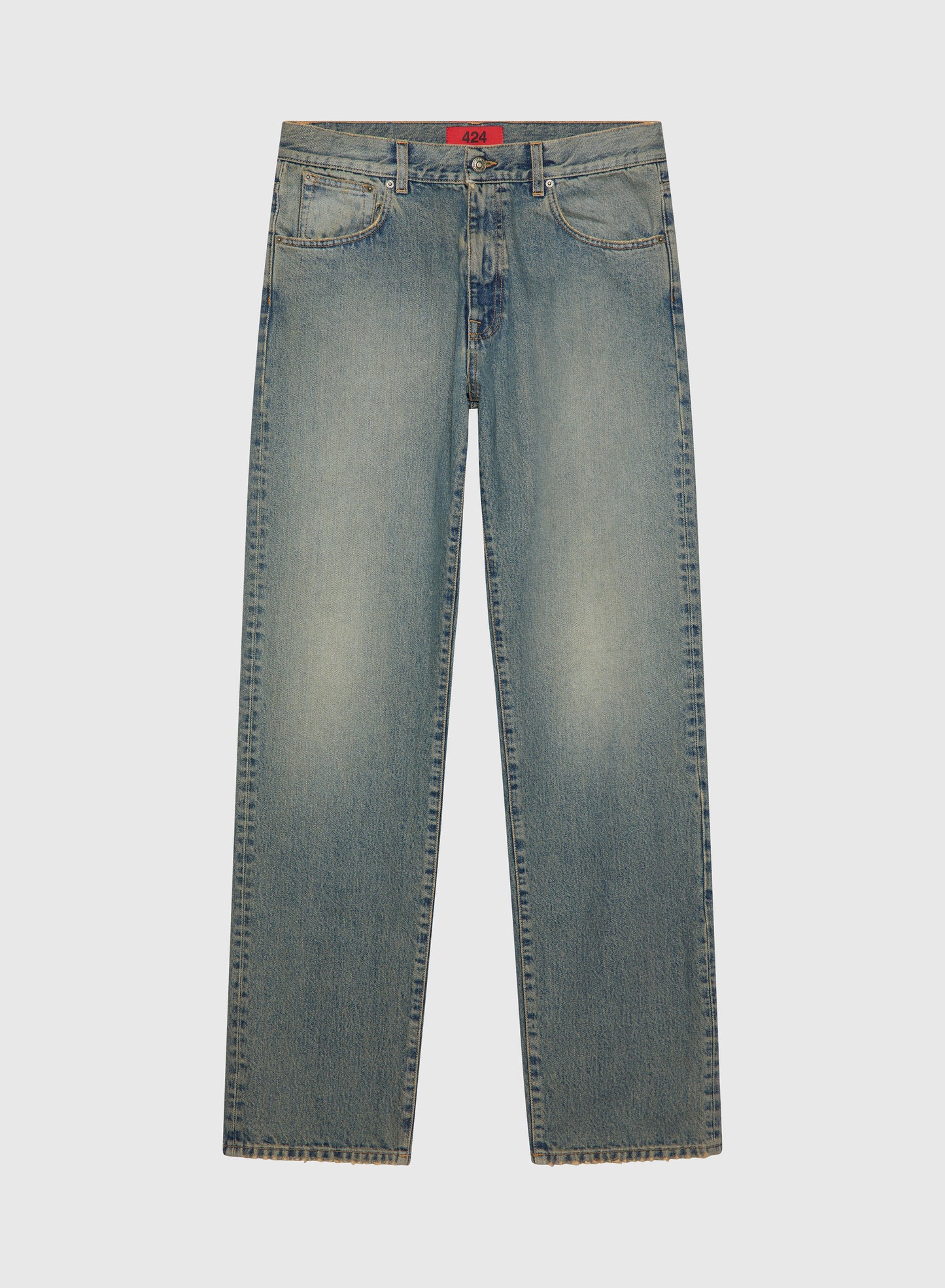 COLLECTION LOOSE DENIM FIVEPOCKET BLUE BROWN SUGAR WASHING