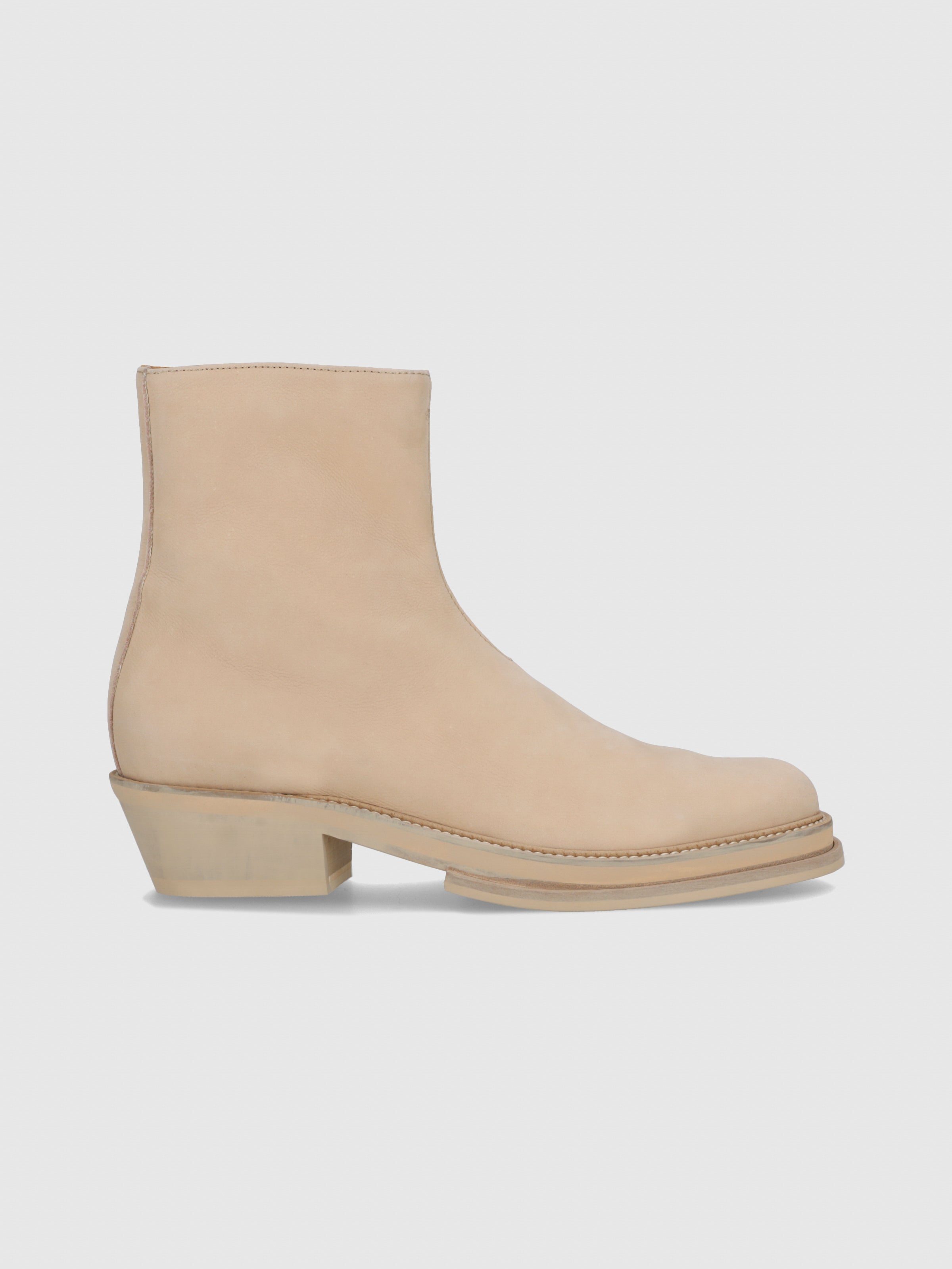 Westcoast Nabuk Leather Boot in Cream by 424 Westcoast Nabuk Leather Boot in Cream by 424