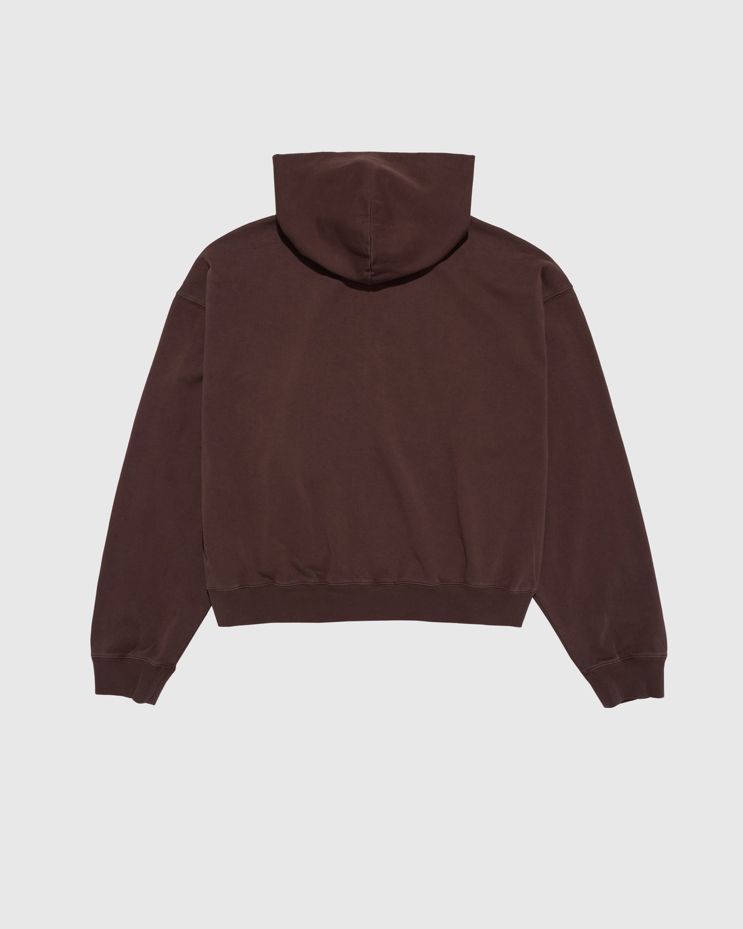 CREST ZIP UP HOODIE BRUSHED FLEECE IN VINTAGE BROWN