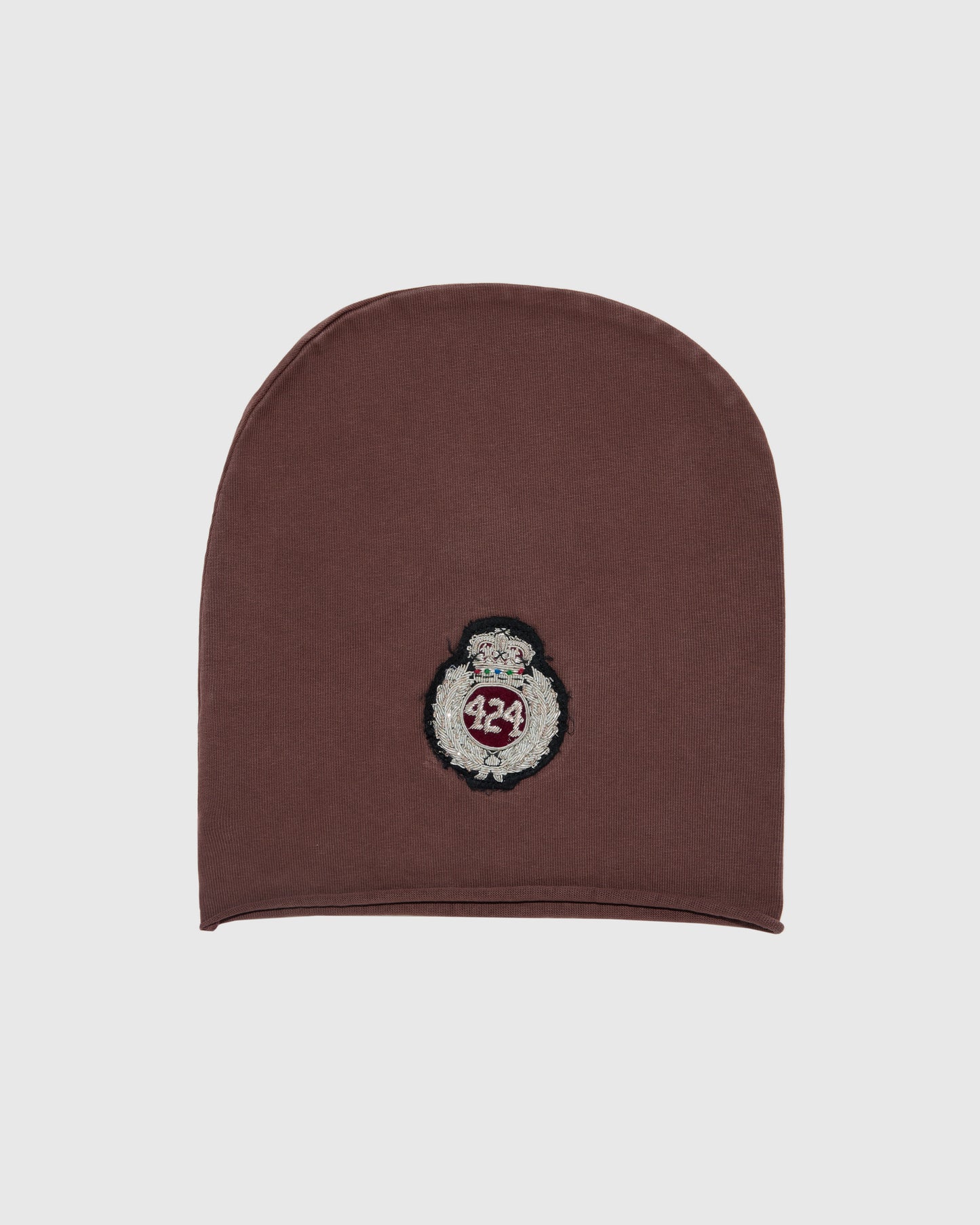 CREST BEANIE JERSEY IN VINTAGE BROWN
