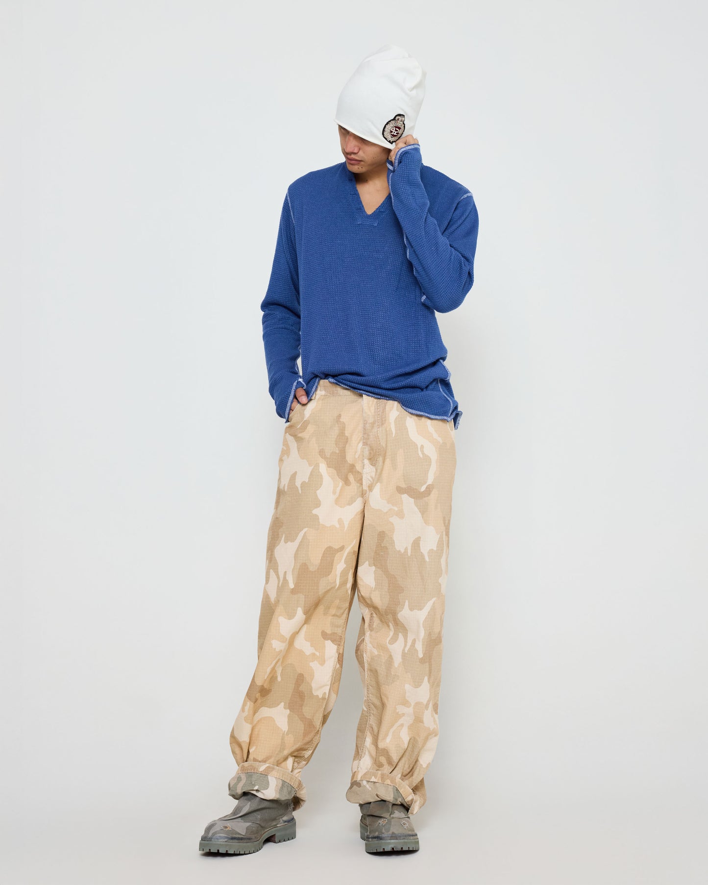 Big Daddy Reversible Pant Sand Camo Stone Washed