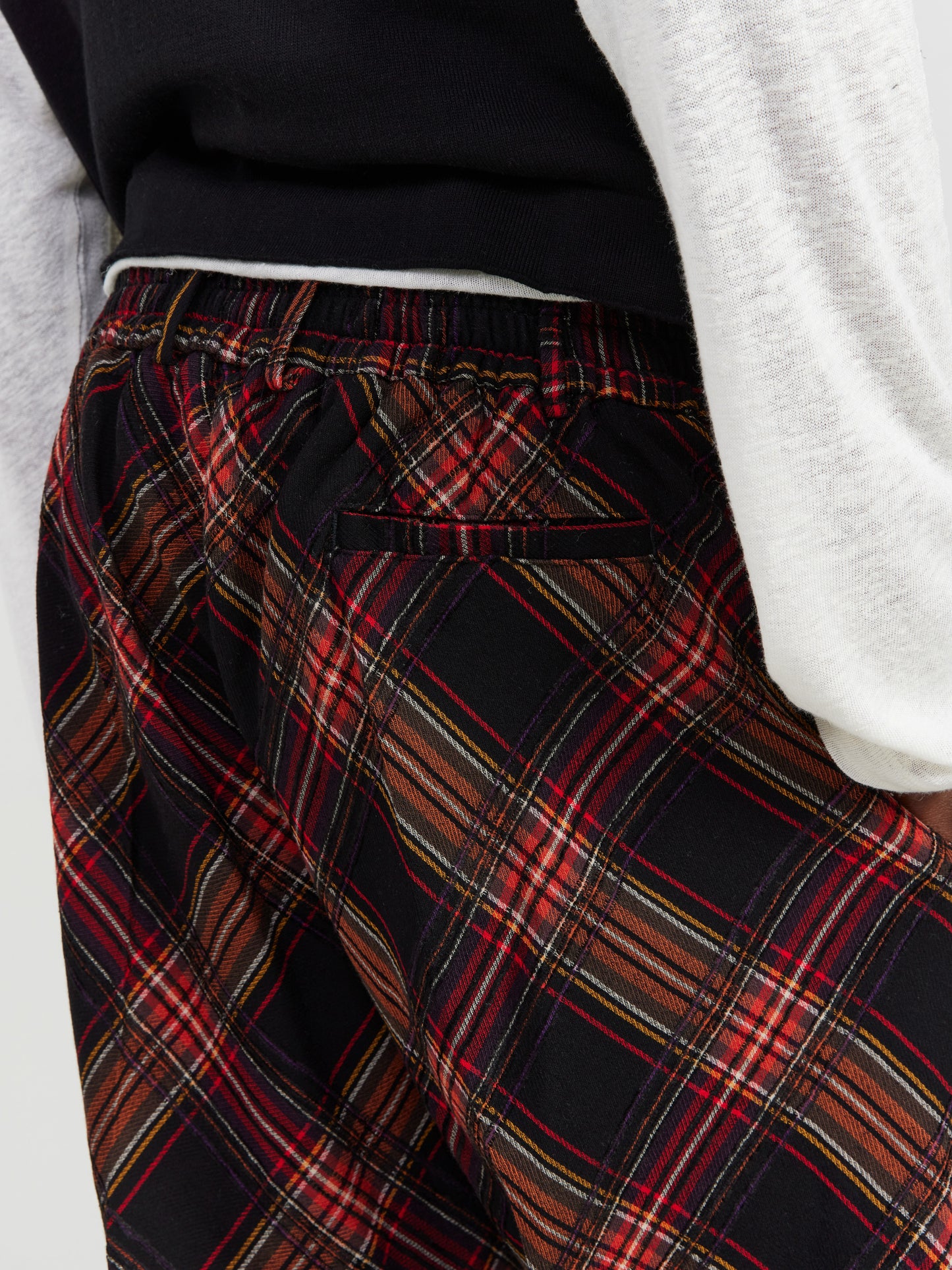 RED AND BLACK CHECKERED TROUSERS