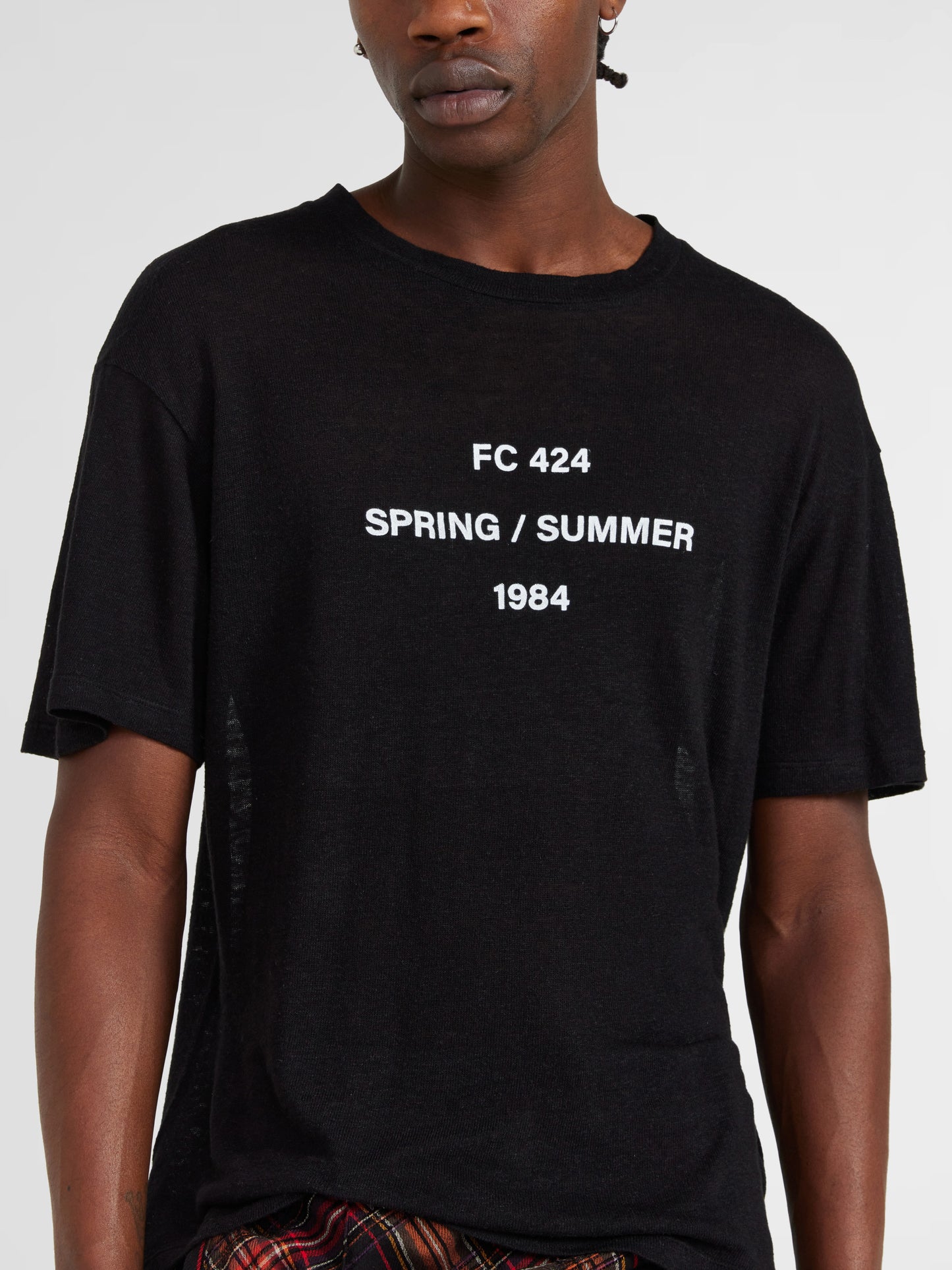 BLACK IMPRINTED TEE