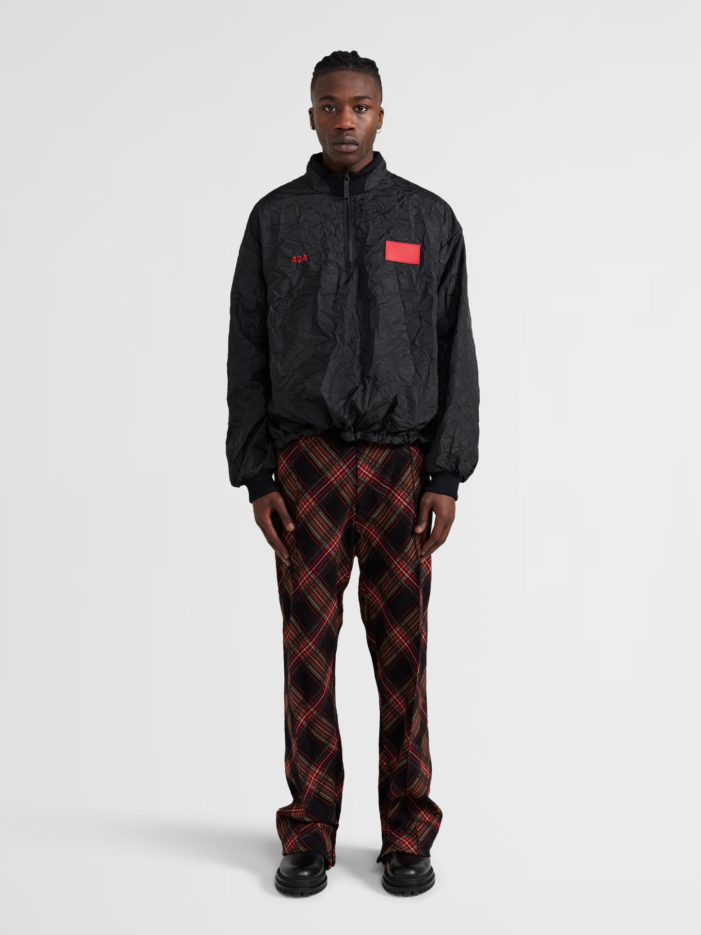 BLACK CRUMPLED JACKET