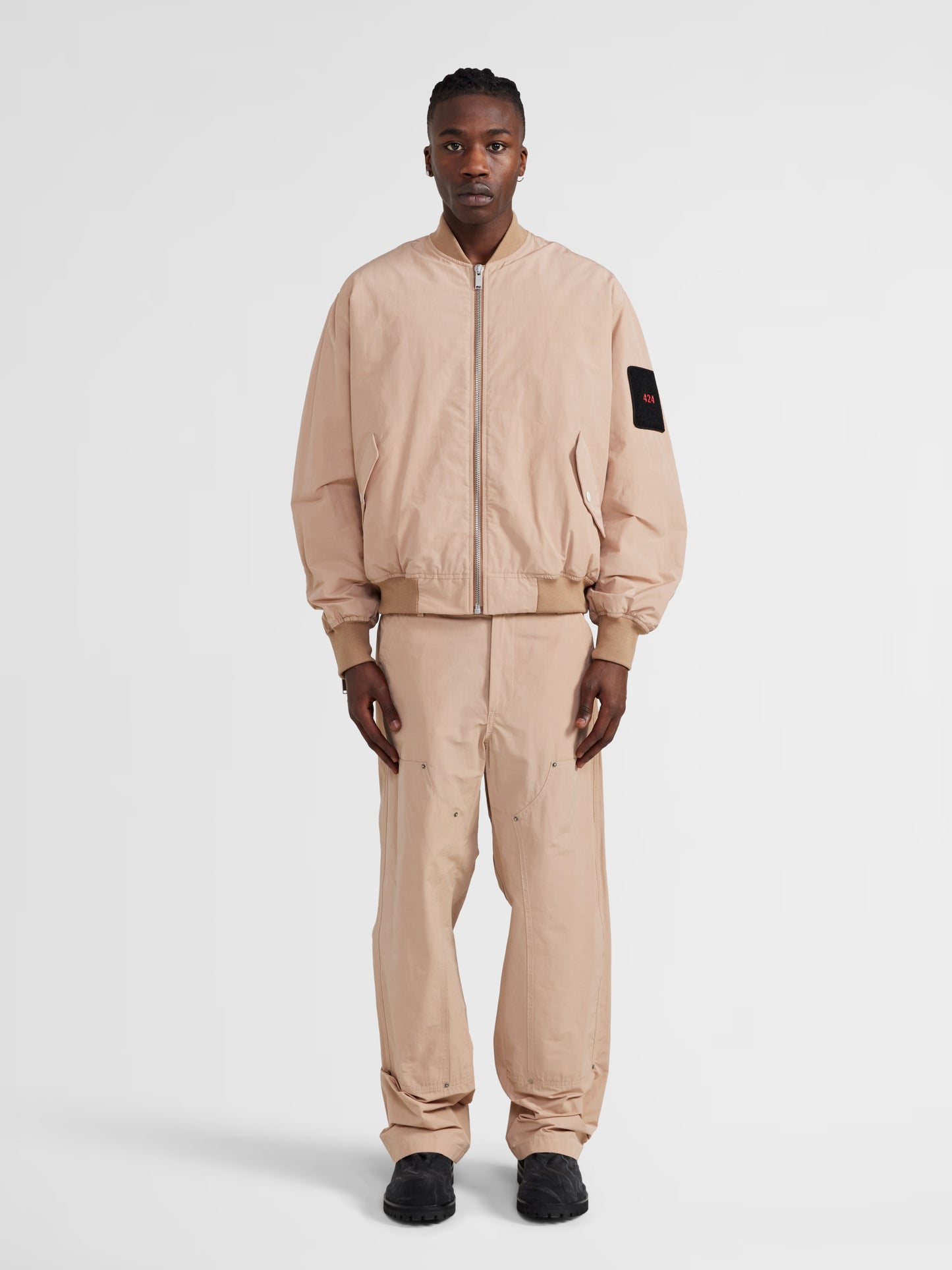 BEIGE PANELED TROUSERES