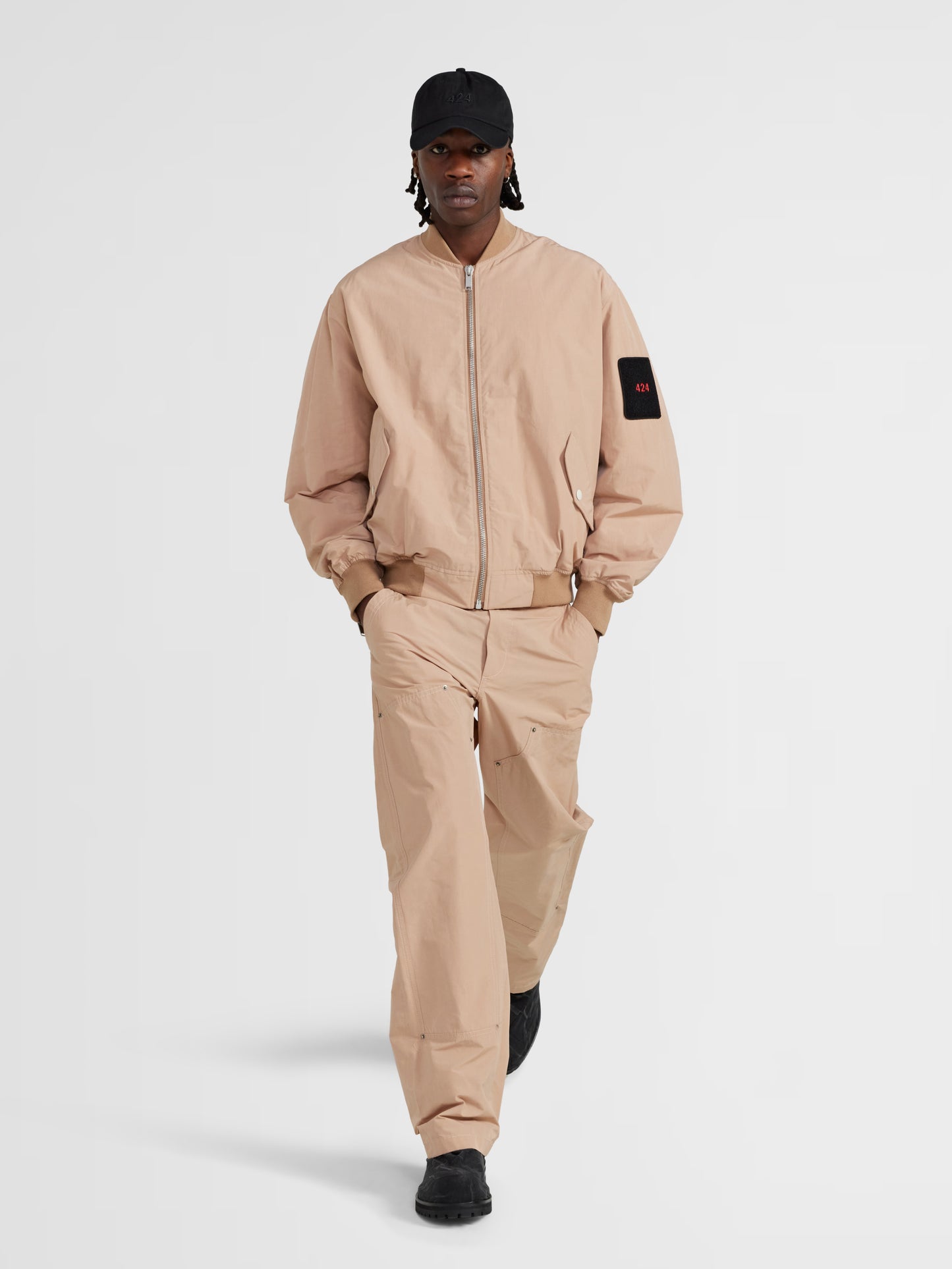 BEIGE PANELED TROUSERES