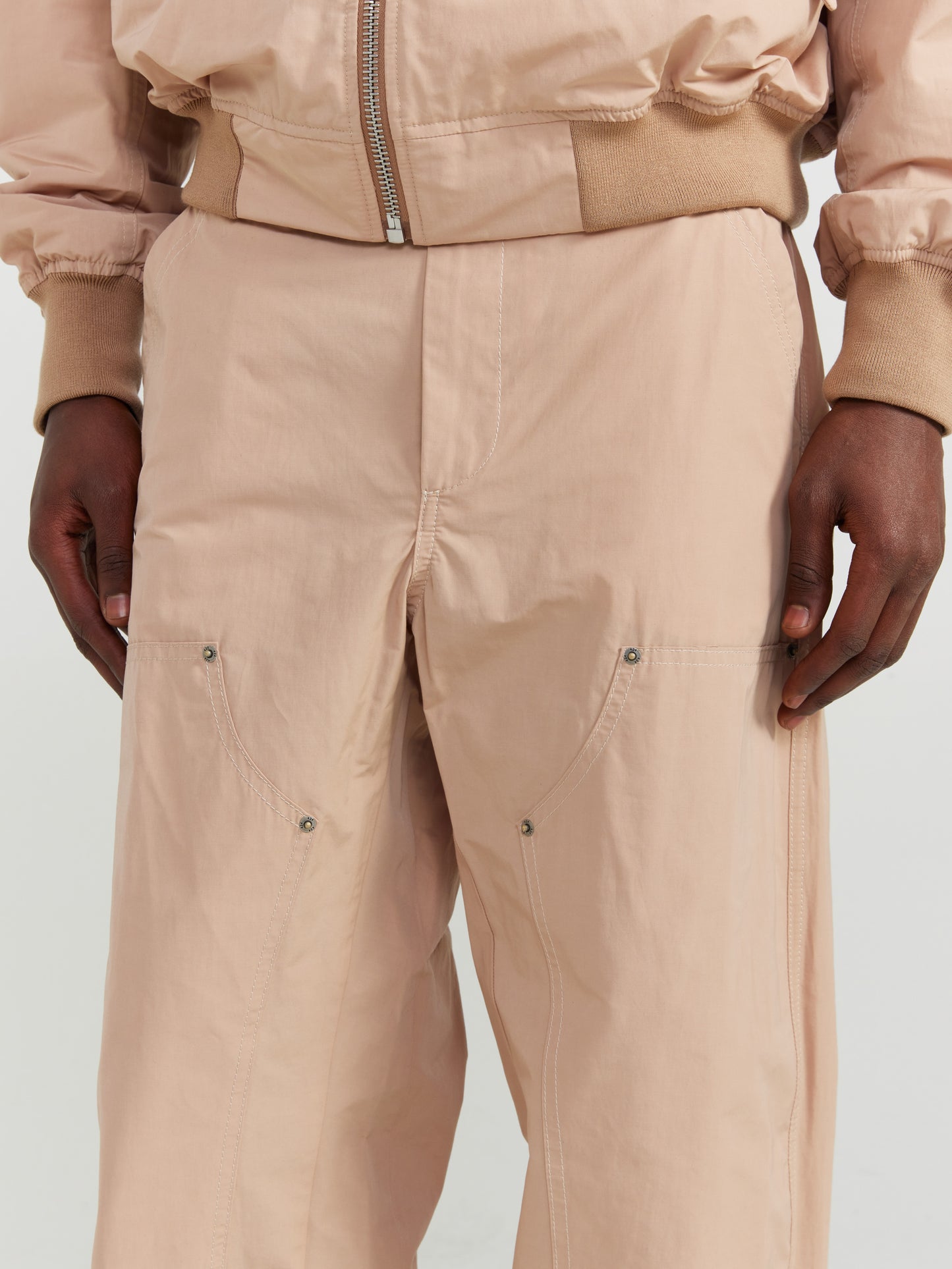 BEIGE PANELED TROUSERES