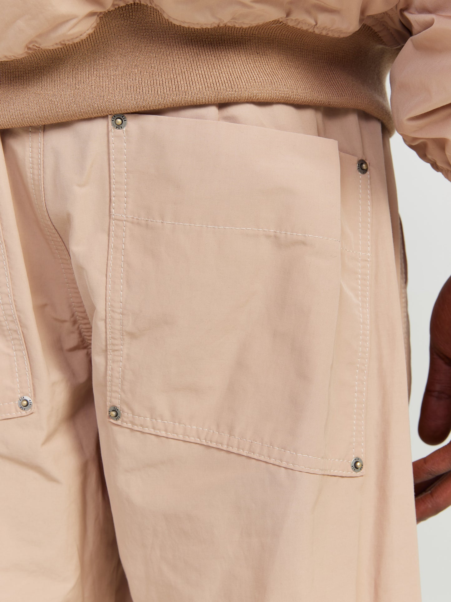 BEIGE PANELED TROUSERES