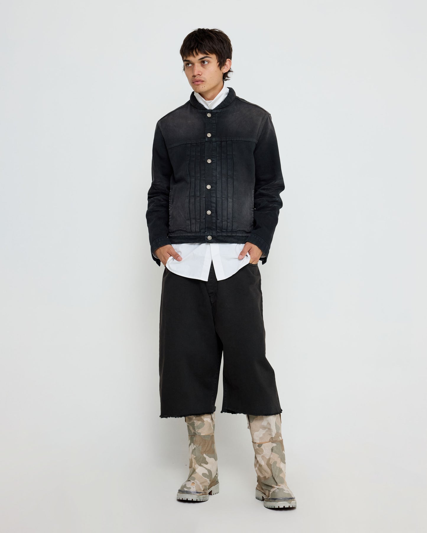 Big Daddy Denim Short Black Brown Sugar Washed