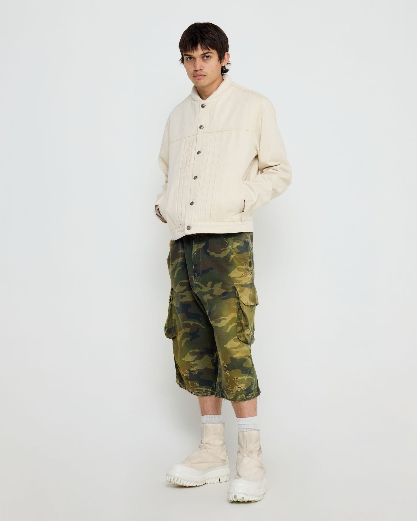 Miner Marathon Boot Canvas Off-White Dirty Washing
