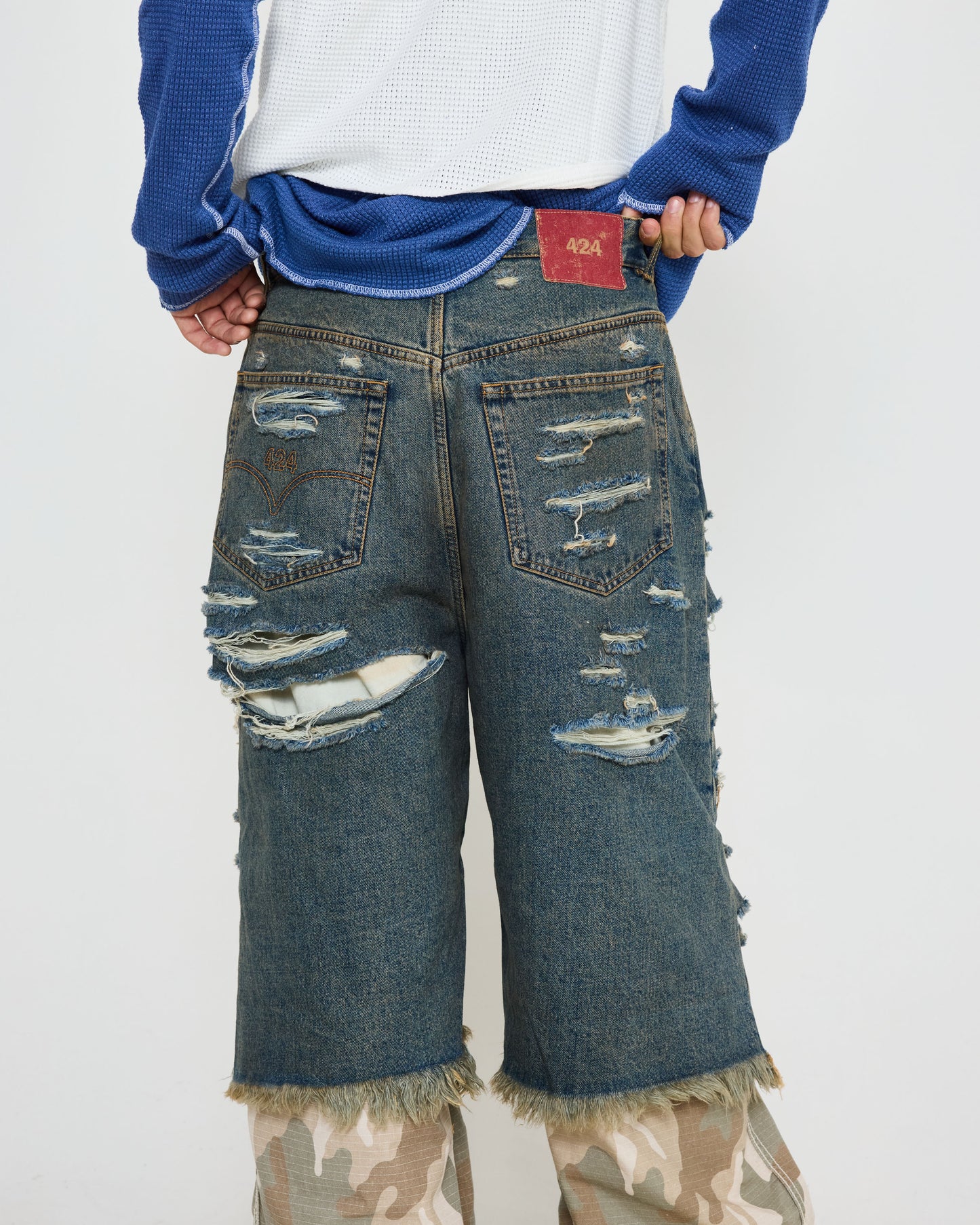 Big Daddy Denim Short Blue Brown Sugar Washing