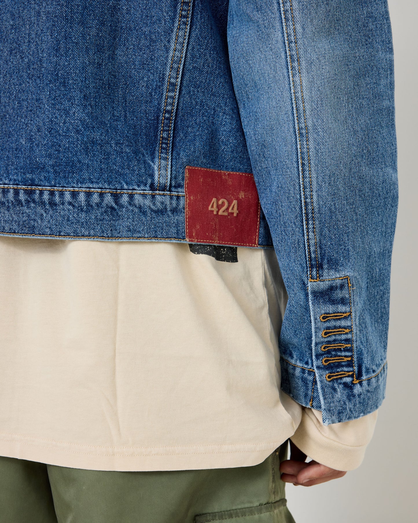 424 Collection Denim Trucker Blue Washed 3D