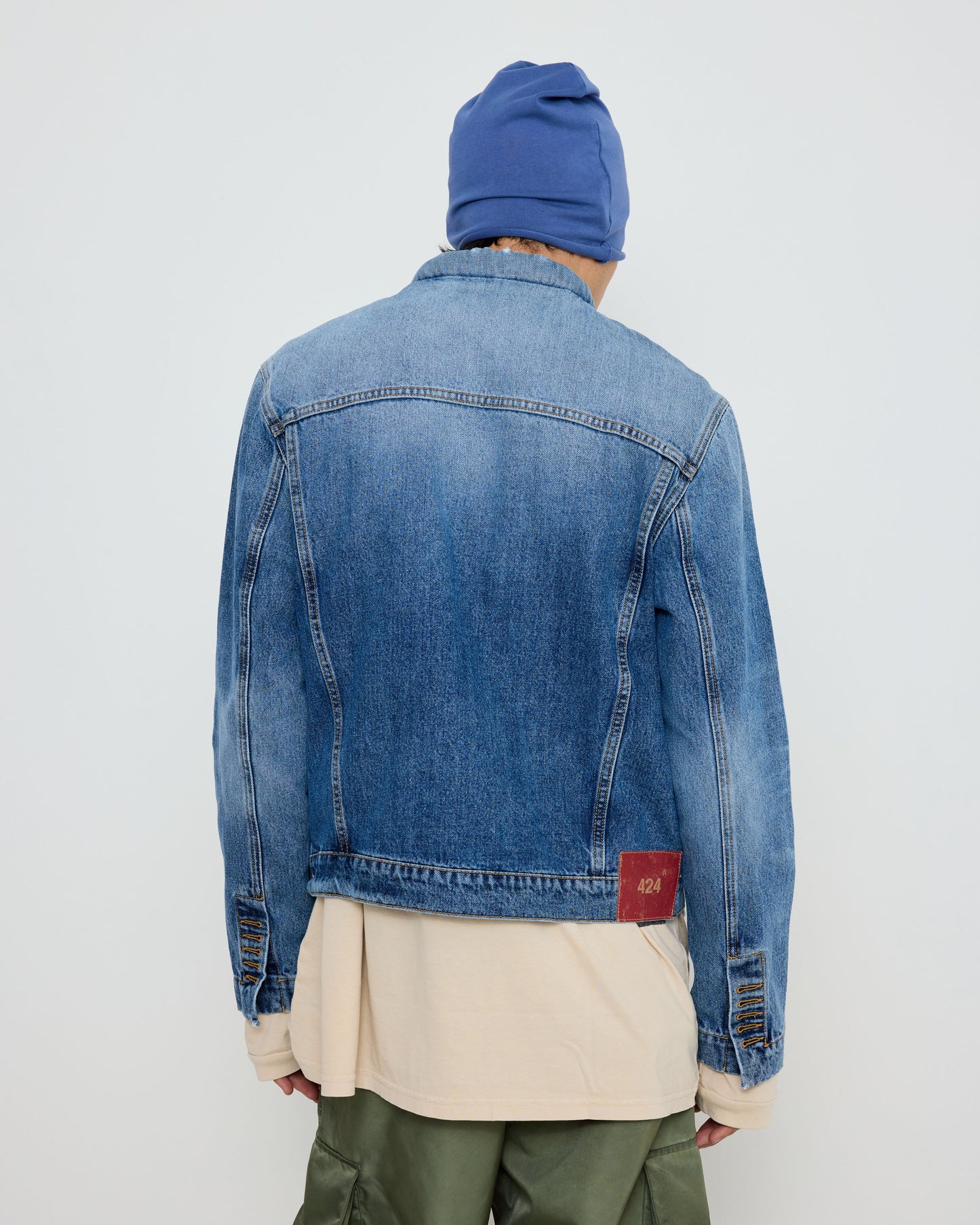 JERSEY BEANIE PATCH VINTAGE PINK