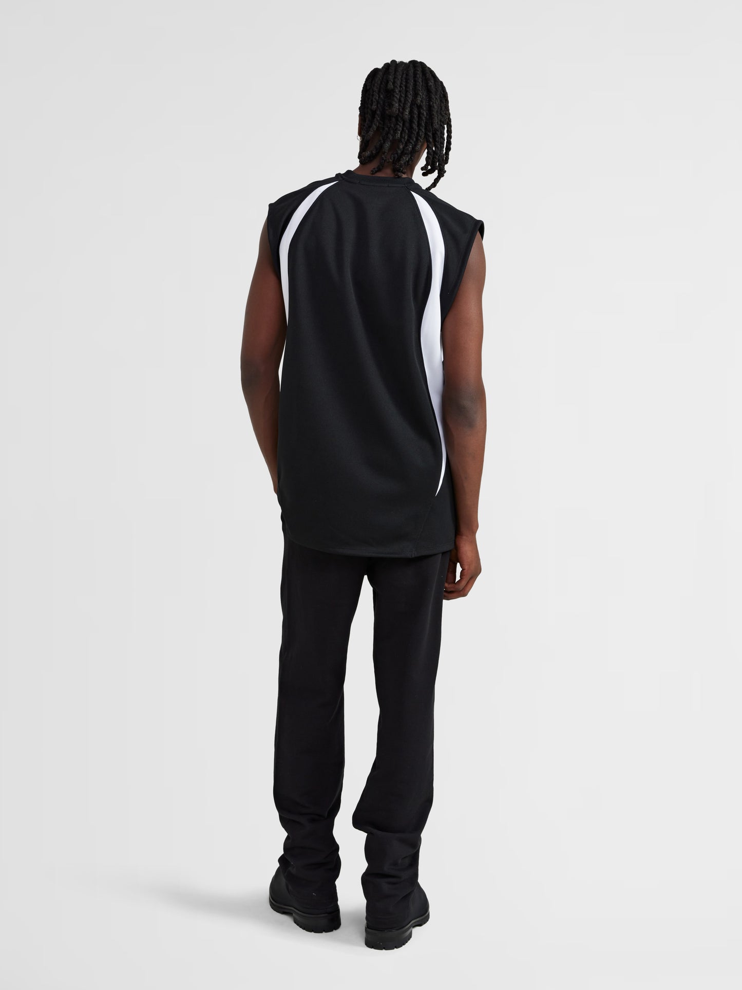 BLACK & WHITE LOGO TANK TOP