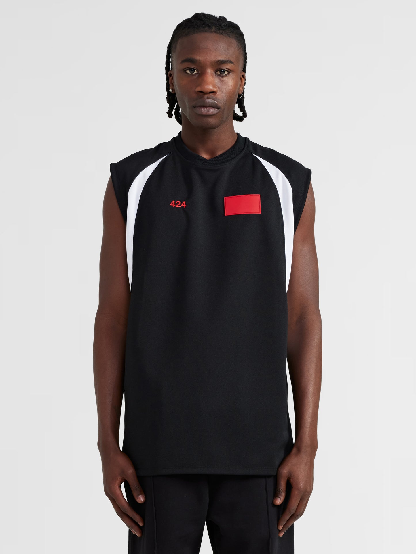 BLACK & WHITE LOGO TANK TOP