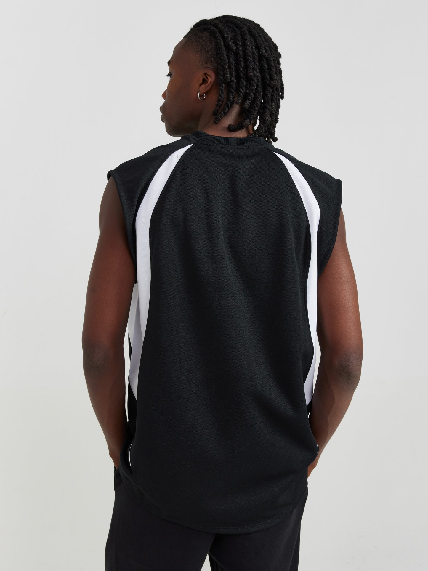 BLACK & WHITE LOGO TANK TOP