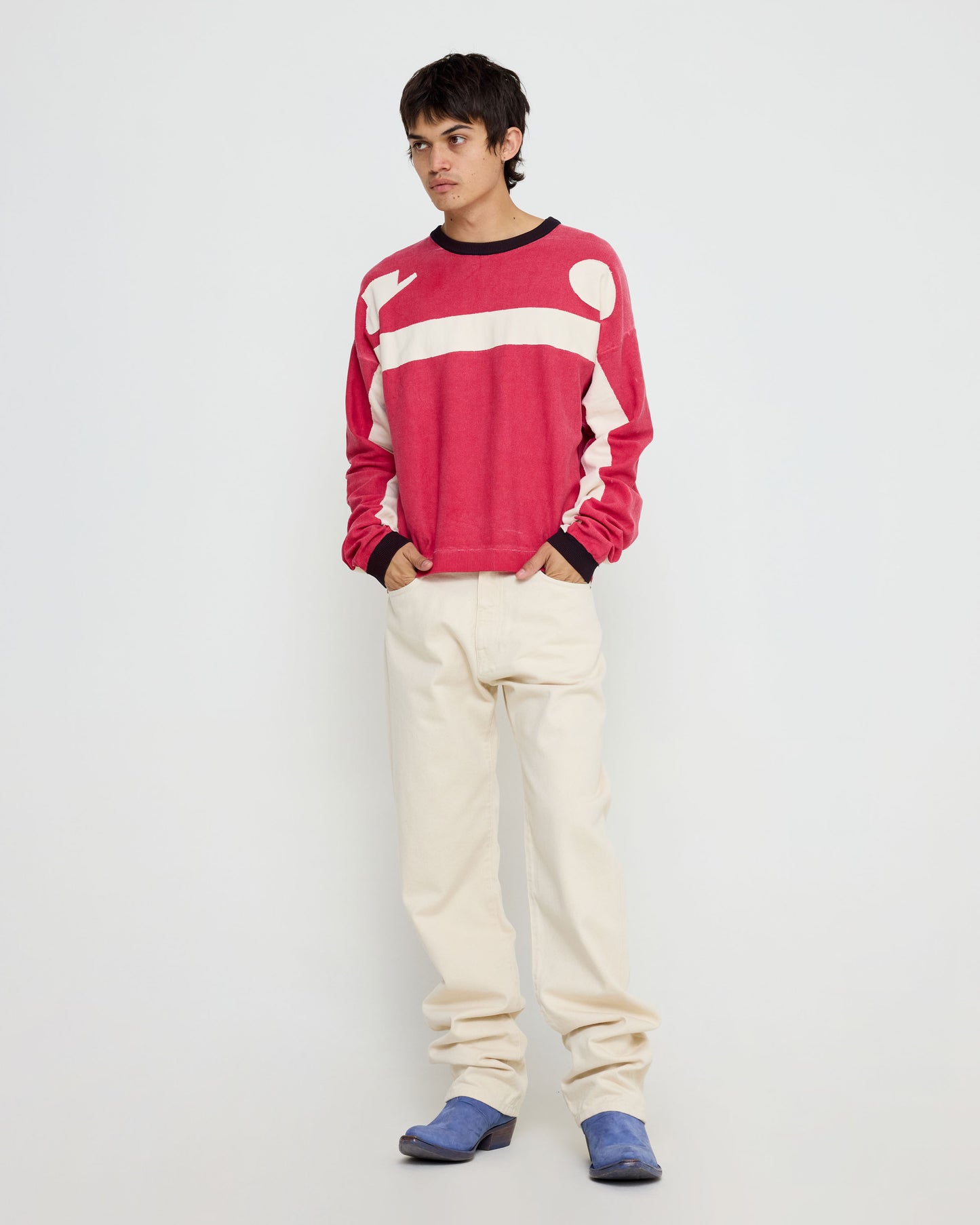 COLLECTION LOOSE DENIM FIVEPOCKETSALT WHITE RINSE