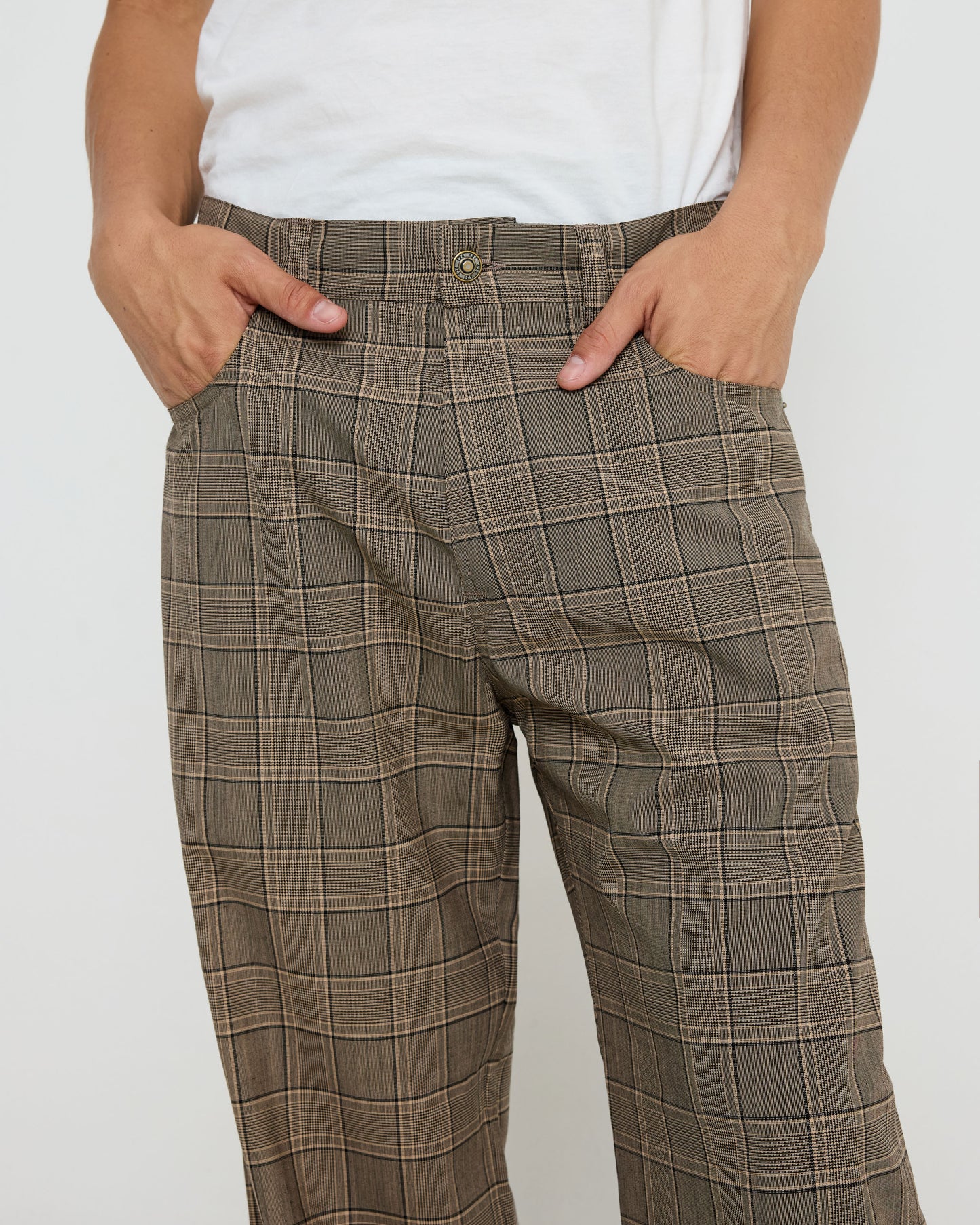 Tailored Loose Fivepocket Brown Check