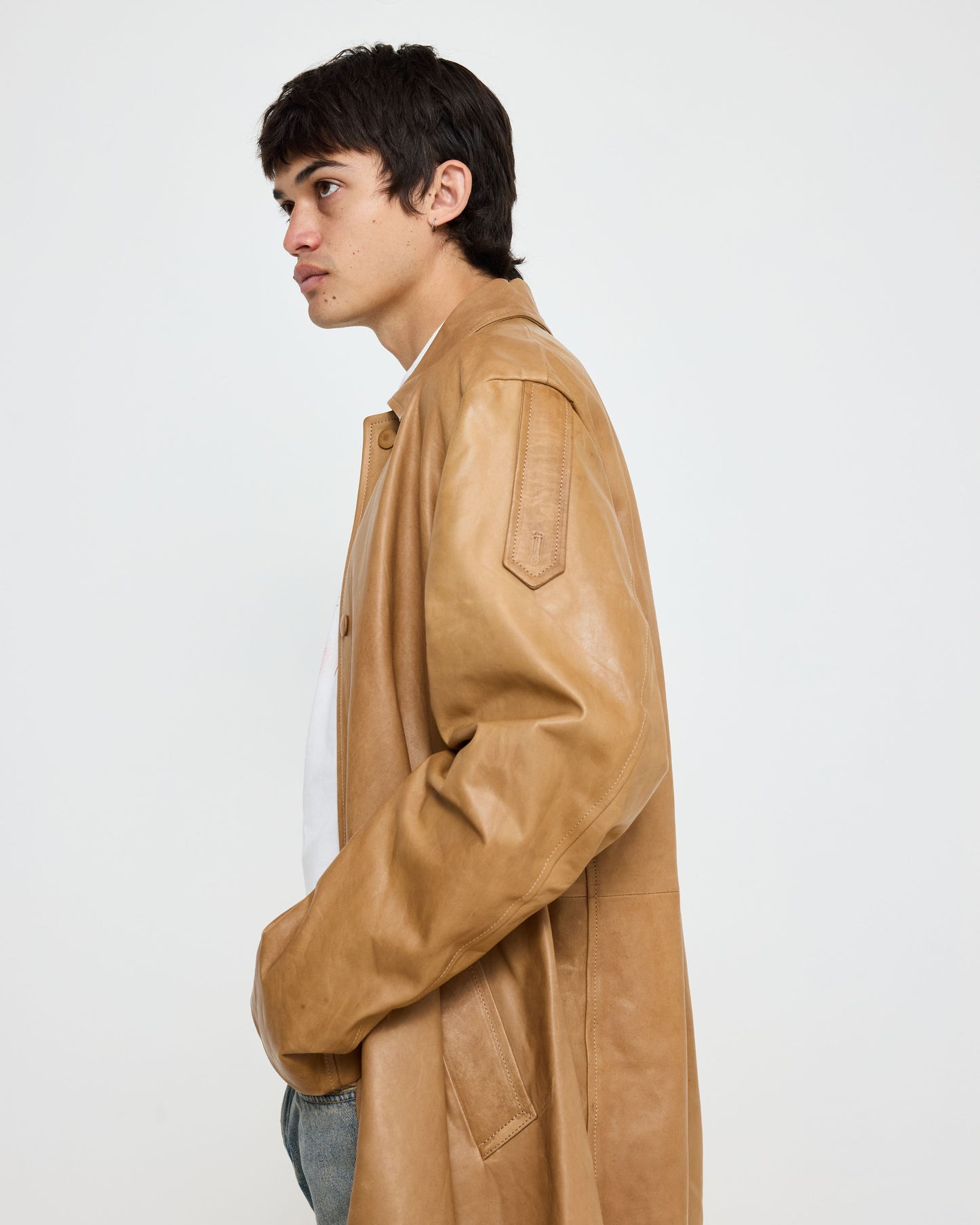 Light Trench Leather Ocra