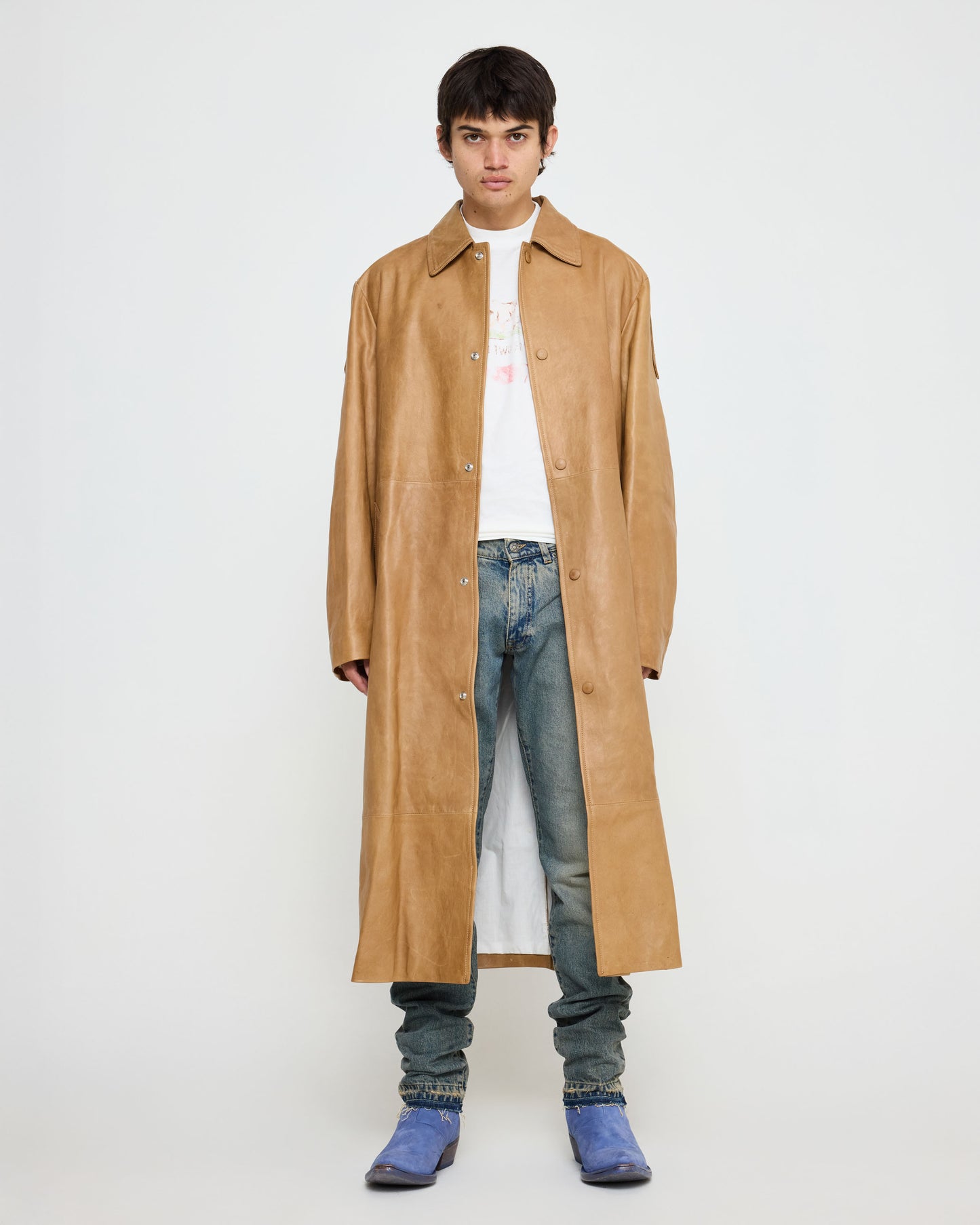 Light Trench Leather Ocra