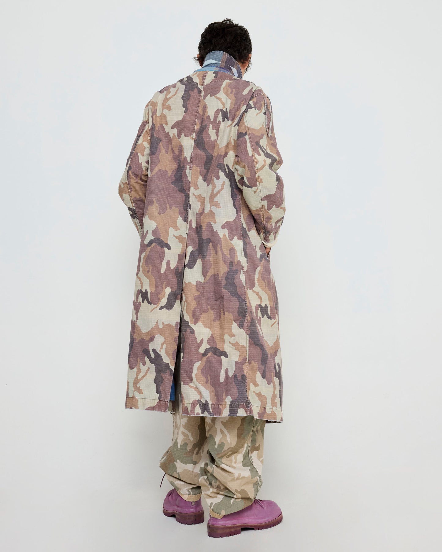 Clean Trench Reversible Brown Reno Camo Stone Washed