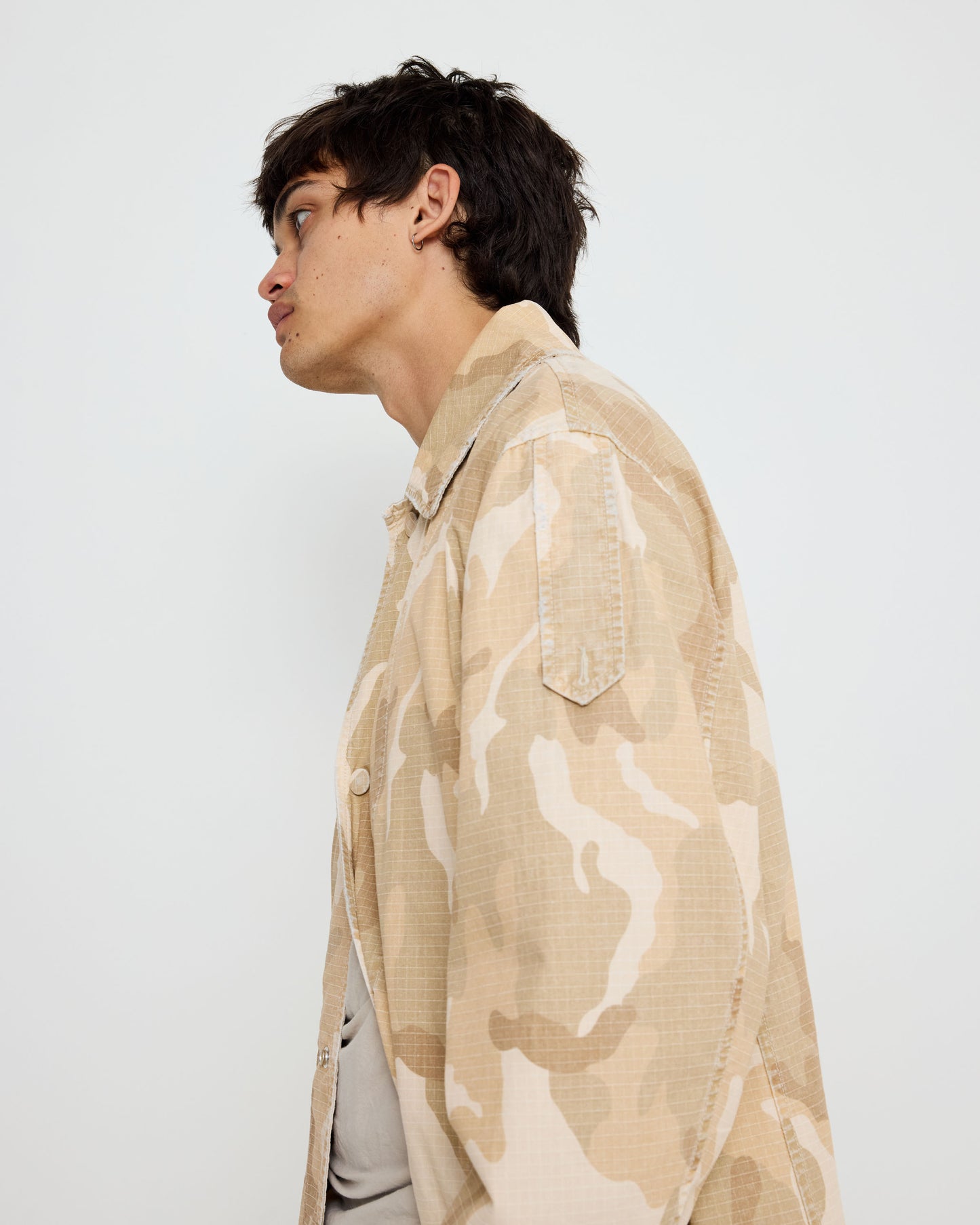 Clean Trench Reversible Sand Camo Stone Washed