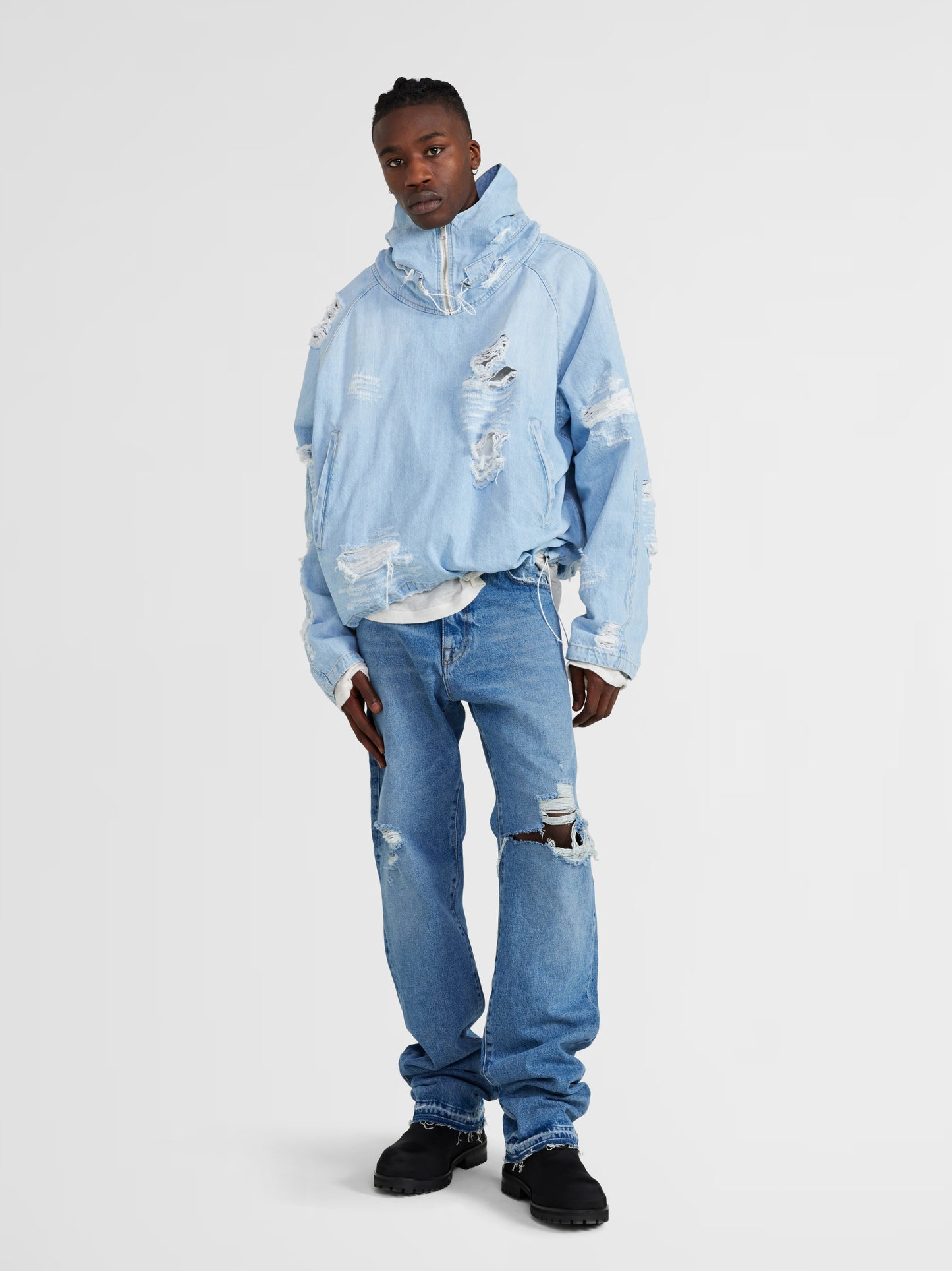 DISTRESSED DENIM JACKET