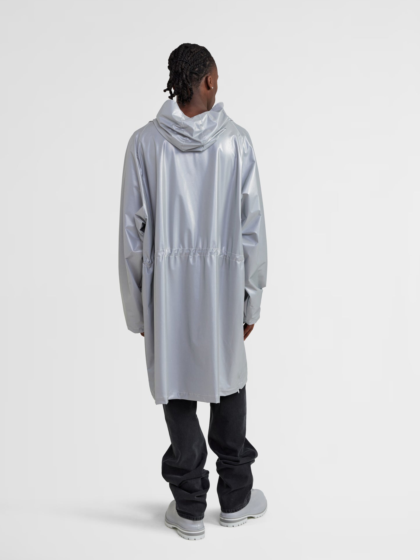 SILVER IRIDESCENT COAT