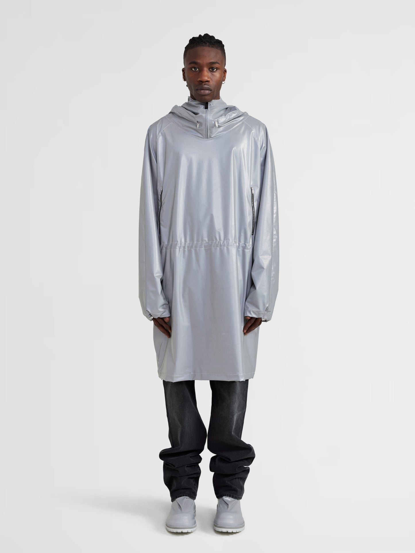 SILVER IRIDESCENT COAT