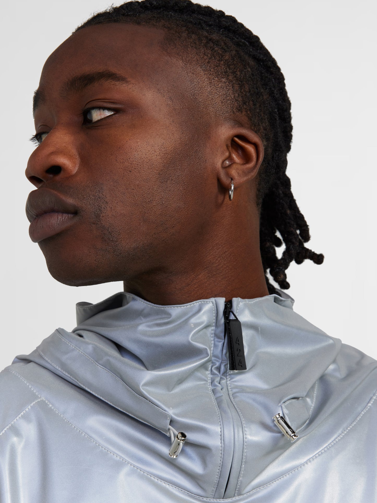 SILVER IRIDESCENT COAT