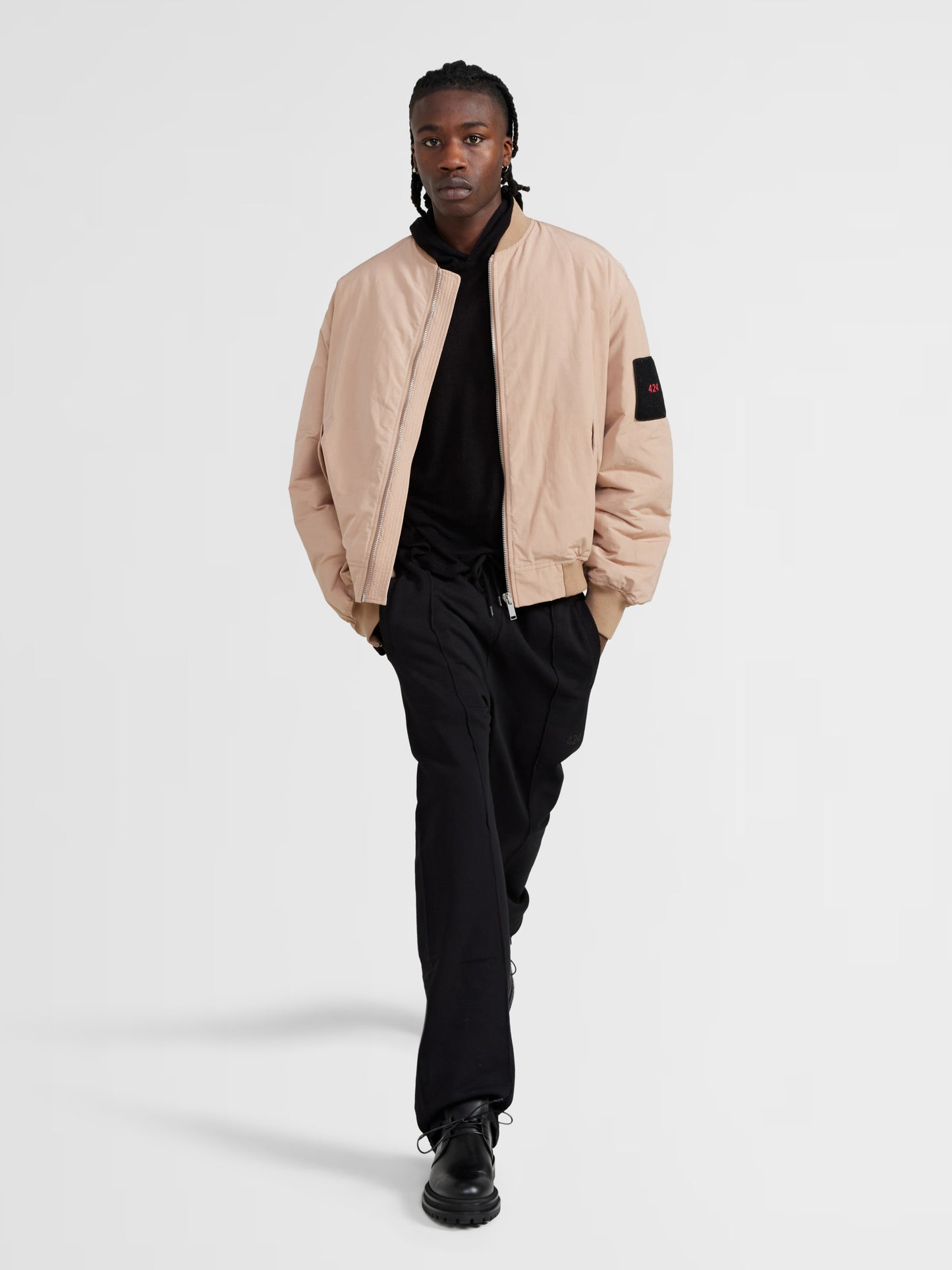 BEIGE BOMBER JACKET