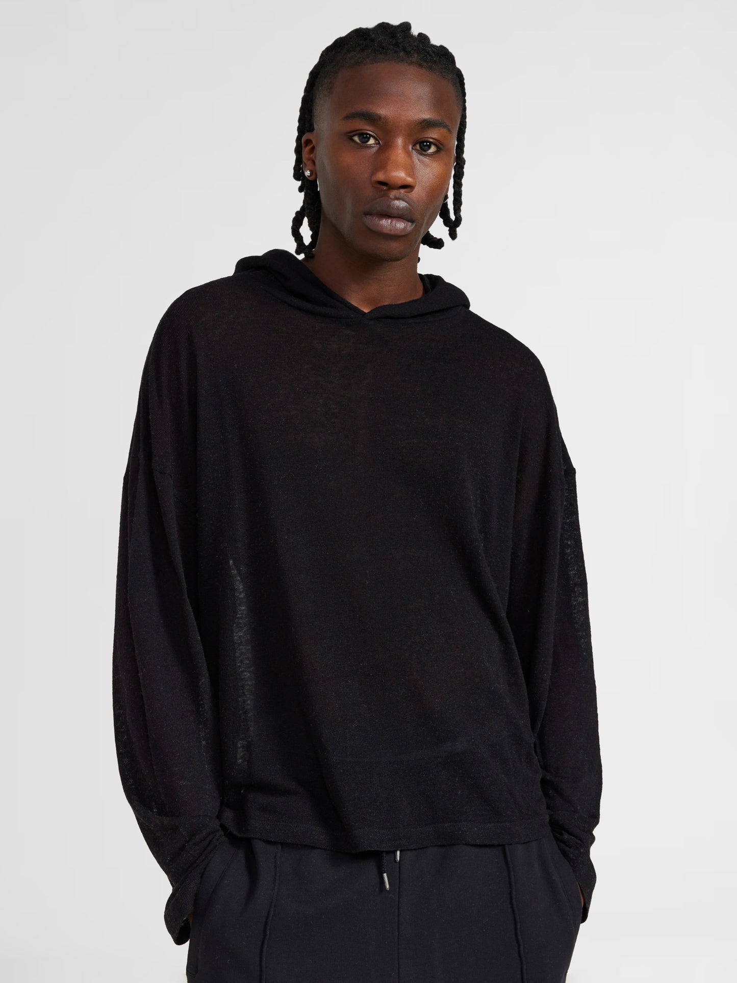 BLACK HOOD LONG SLEEVE