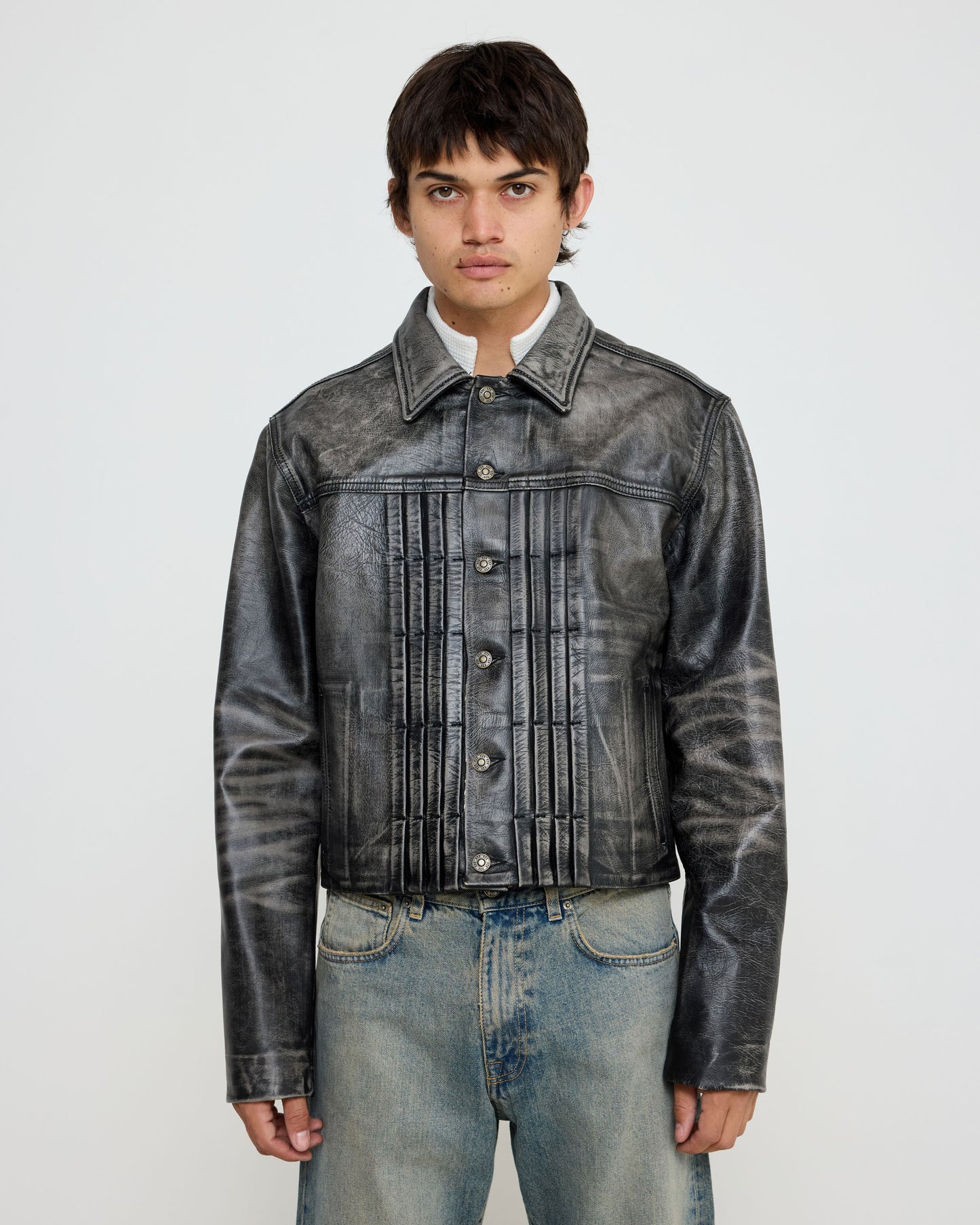 Leather Trucker Black