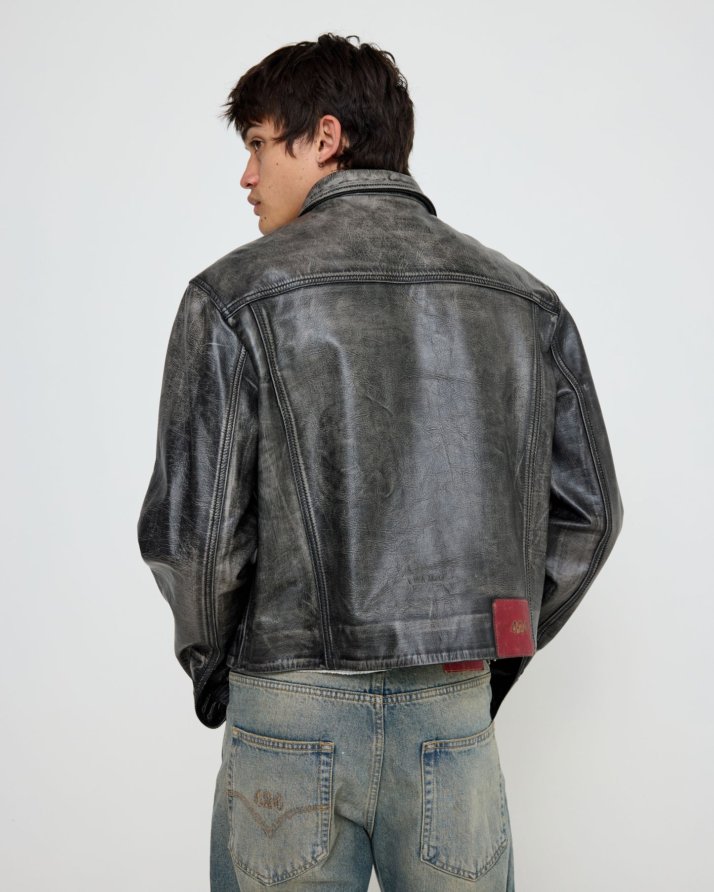 Leather Trucker Black